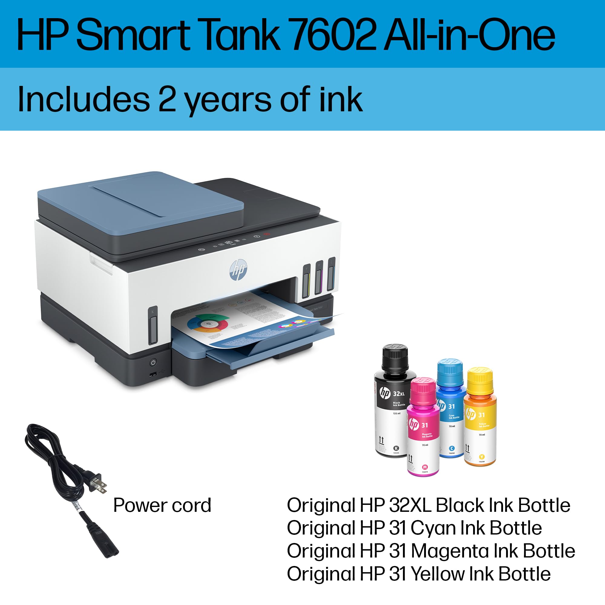 Foto 7 pulgar | Impresora Hp Smart Tank 7602 Depósito De Tinta Multifunción Inalámbrico - Venta Internacional.