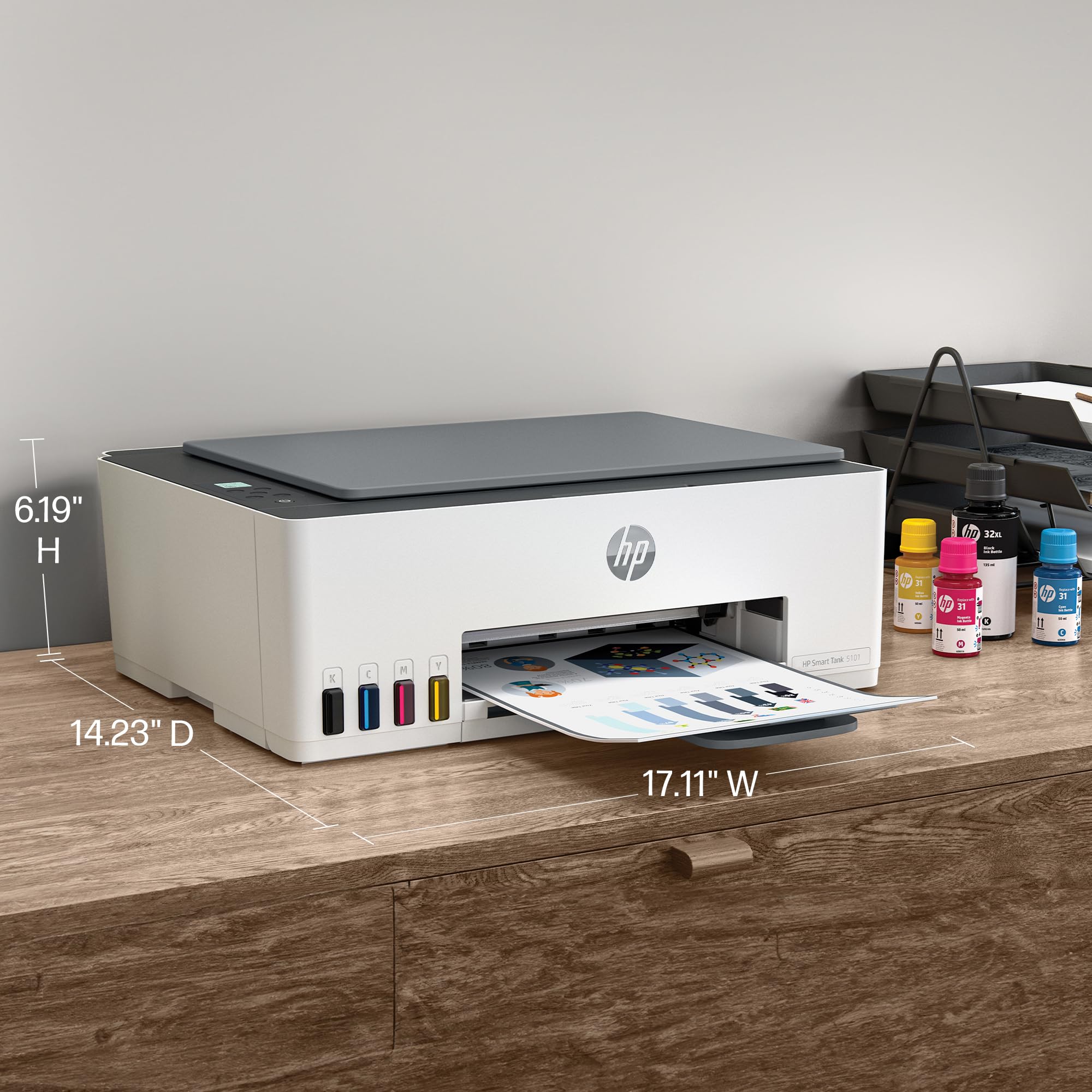 Foto 4 pulgar | Impresora Hp Smart Tank 5101 Depósito De Tinta Multifunción Inalámbrico - Venta Internacional.