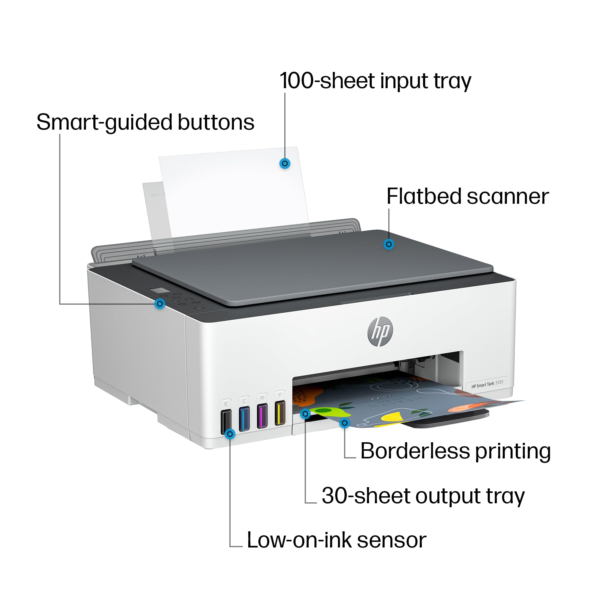 Foto 4 | Impresora Hp Smart Tank 5101 Depósito De Tinta Multifunción Inalámbrico - Venta Internacional.