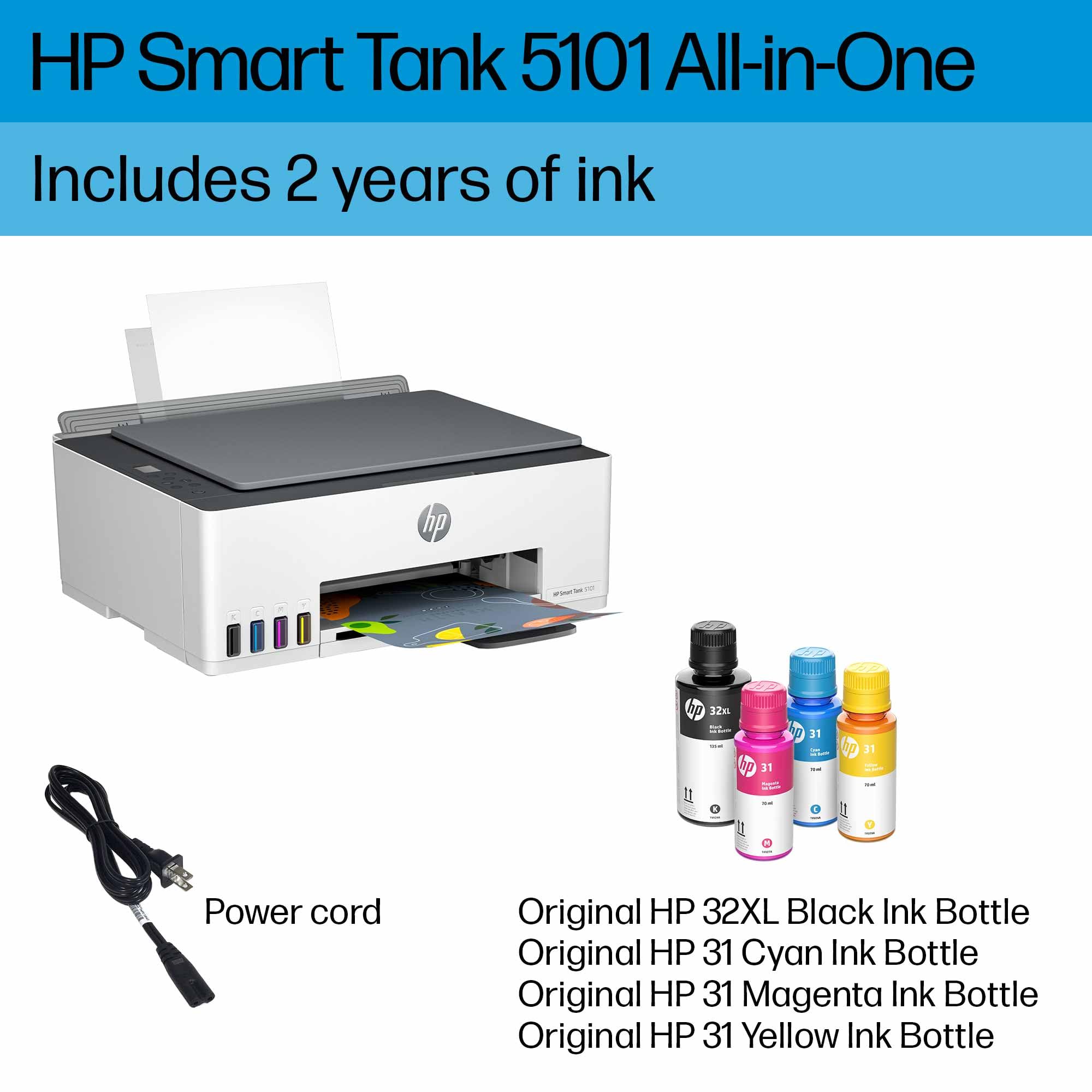 Foto 6 | Impresora Hp Smart Tank 5101 Depósito De Tinta Multifunción Inalámbrico - Venta Internacional.