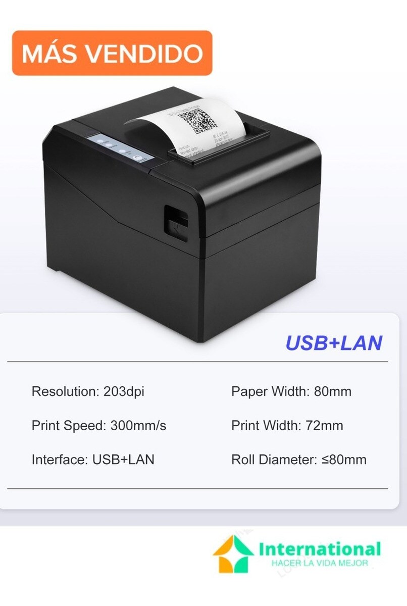 Impresora Térmica Directa De Recibos De 80 Mm De Escritorio $3,355