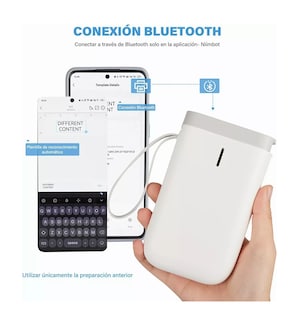 Foto 2 | Mini Impresora de Etiquetas Bluetooth Inalámbrica BELUG color Blanco