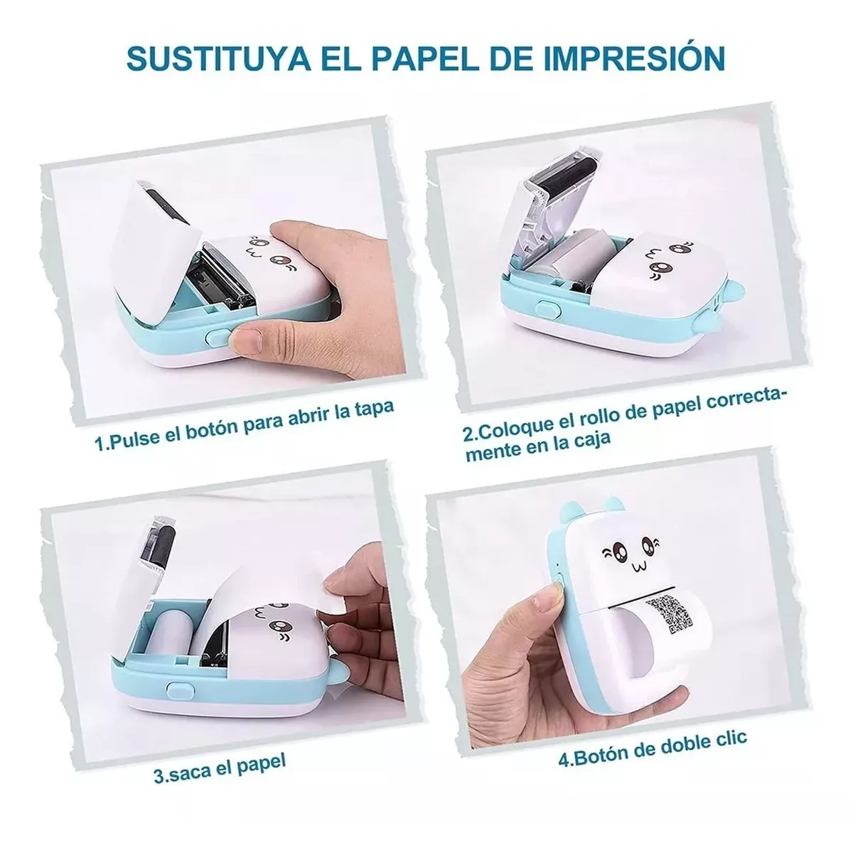 Foto 4 pulgar | Mini Impresora Térmica Inalámbrica Con Bluetooth Ios Android Eo Safe Imports Esi-11737 Blanco