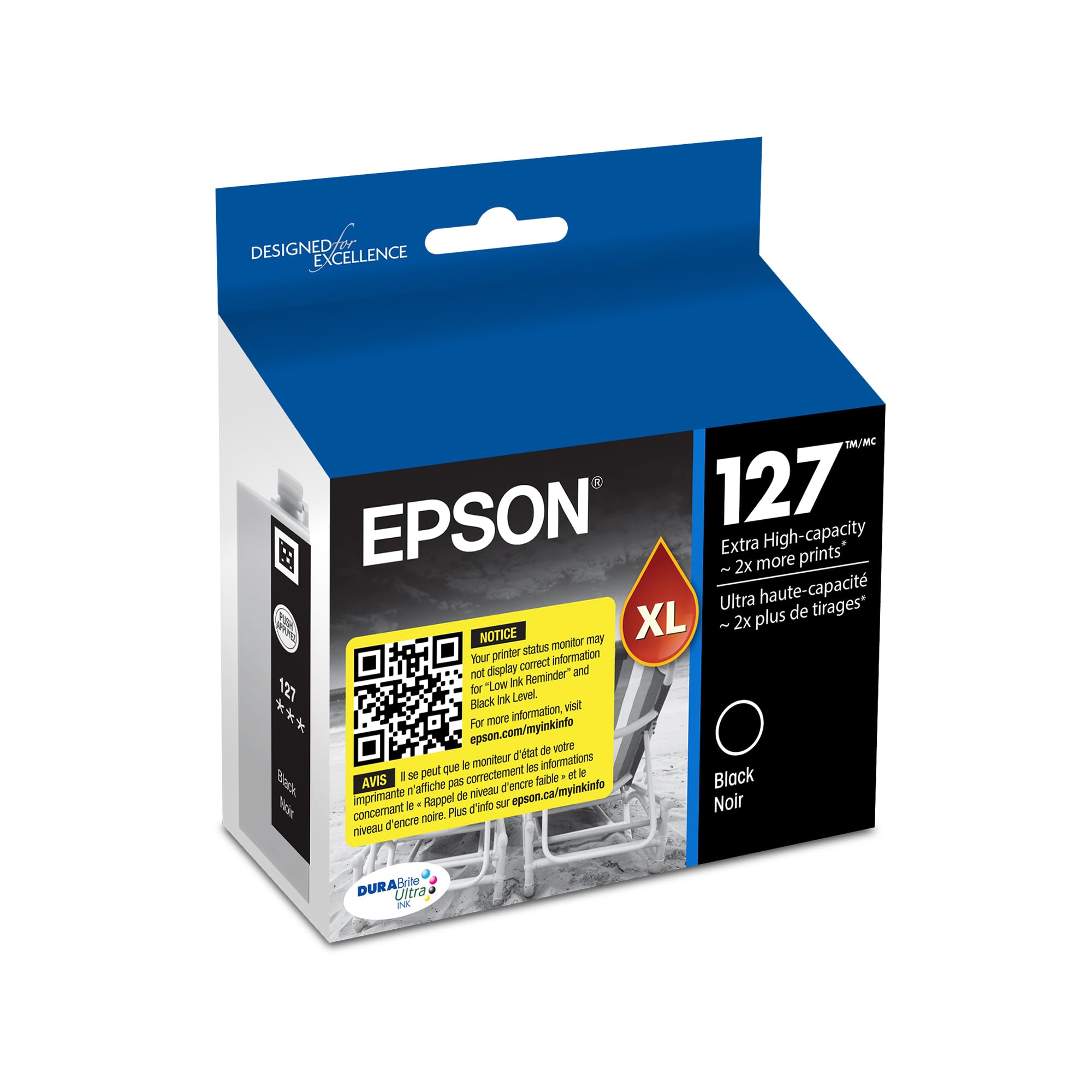 Foto 1 | Cartucho De Tinta Epson 127 Durabrite Ultra Black Para Nx-530 - Venta Internacional.