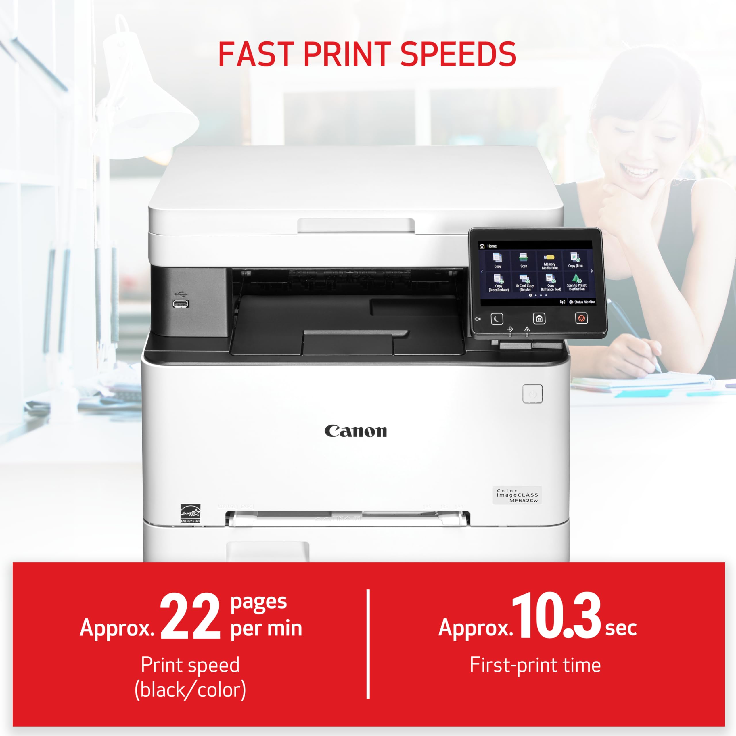 Foto 2 | Impresora Canon Color Imageclass Mf652cw Laser 22ppm Blanca - Venta Internacional.