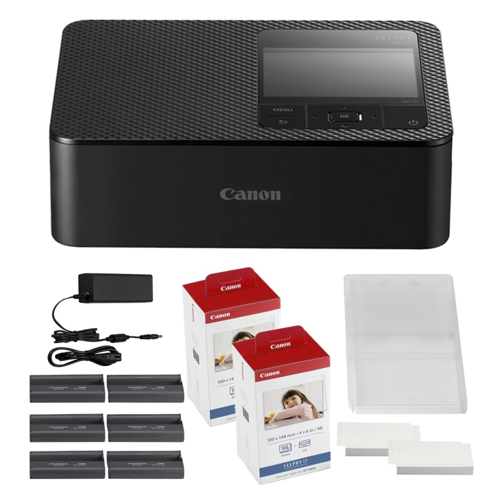 Impresora Fotográfica Canon Selphy Cp1500 Negra Con Juego De Tintas - Venta Internacional.