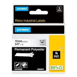 Foto 1 | Etiqueta Dymo Rhino Industrial De Poliéster Permanente De 19 Mm X 5,5 M - Venta Internacional.