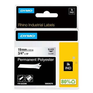 Foto 2 | Etiqueta Dymo Rhino Industrial De Poliéster Permanente De 19 Mm X 5,5 M - Venta Internacional.