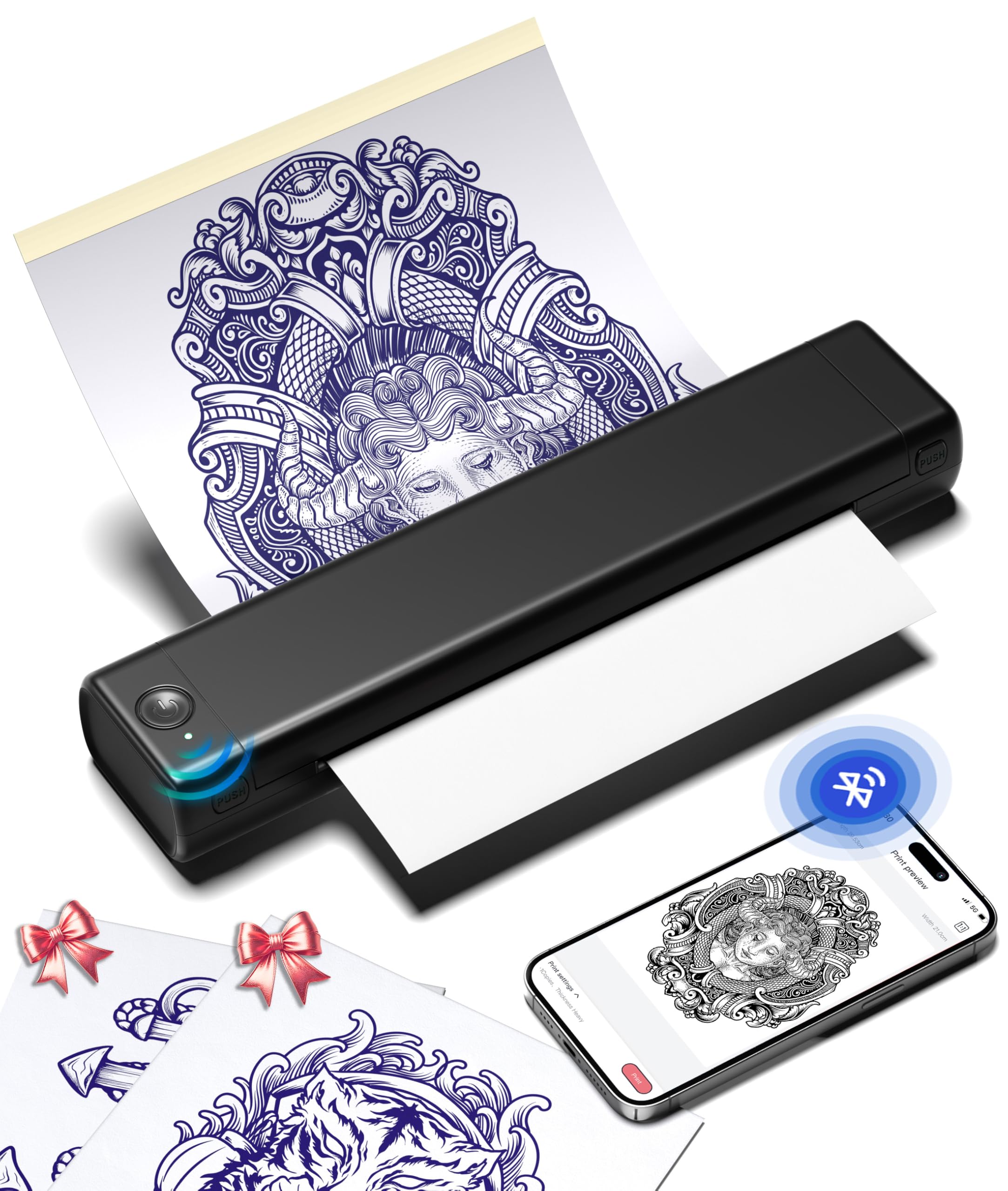 Foto 1 | Impresora De Plantillas De Tatuajes Phomemo M08f Inalámbrica Térmica Negra - Venta Internacional.