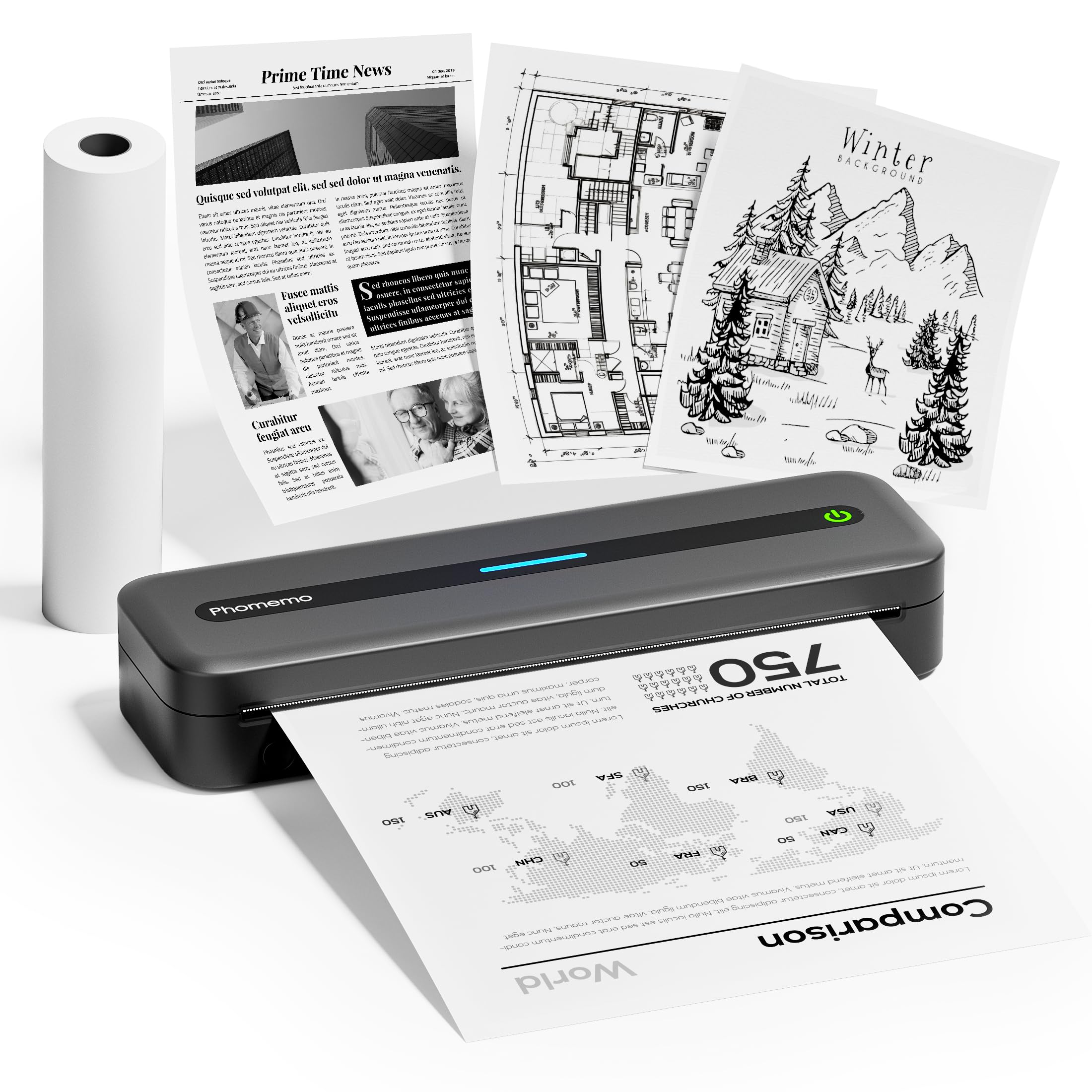 Foto 1 | Impresora Portátil Phomemo M832 Sin Tinta Térmica Bluetooth - Venta Internacional.