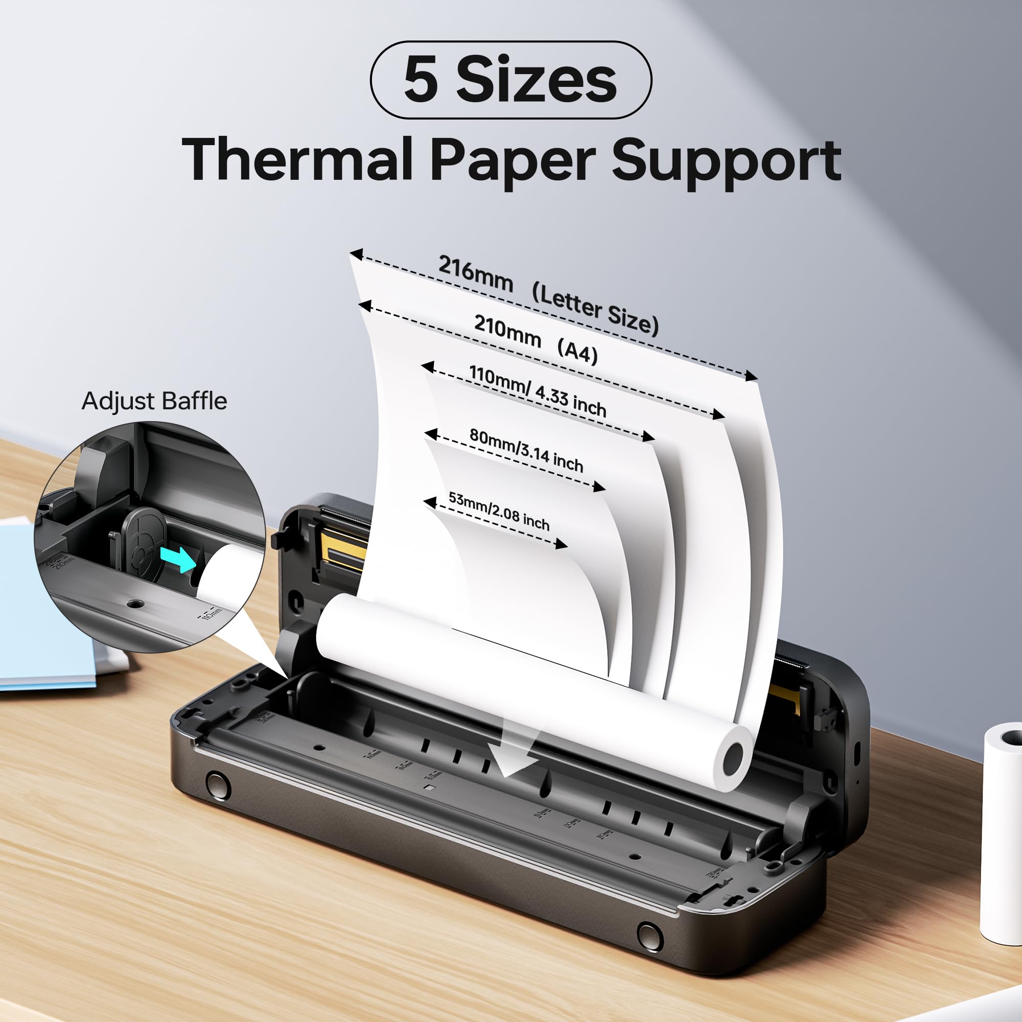 Foto 2 | Impresora Portátil Phomemo M832 Sin Tinta Térmica Bluetooth - Venta Internacional.