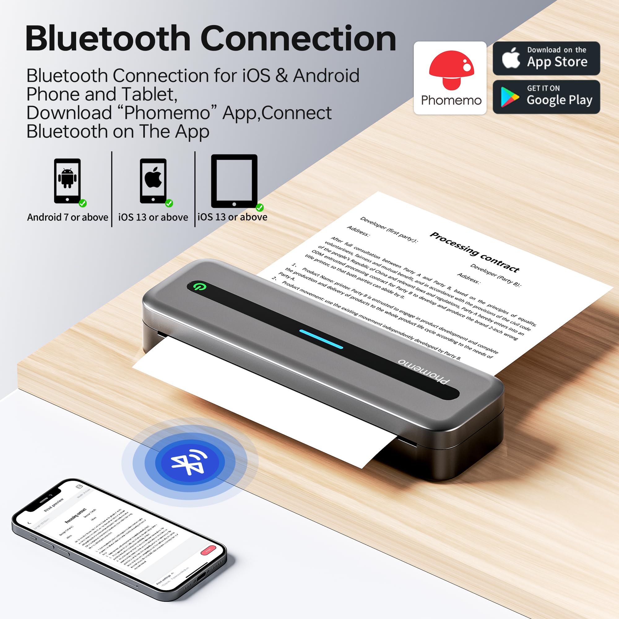 Foto 3 | Impresora Portátil Phomemo M832 Sin Tinta Térmica Bluetooth - Venta Internacional.