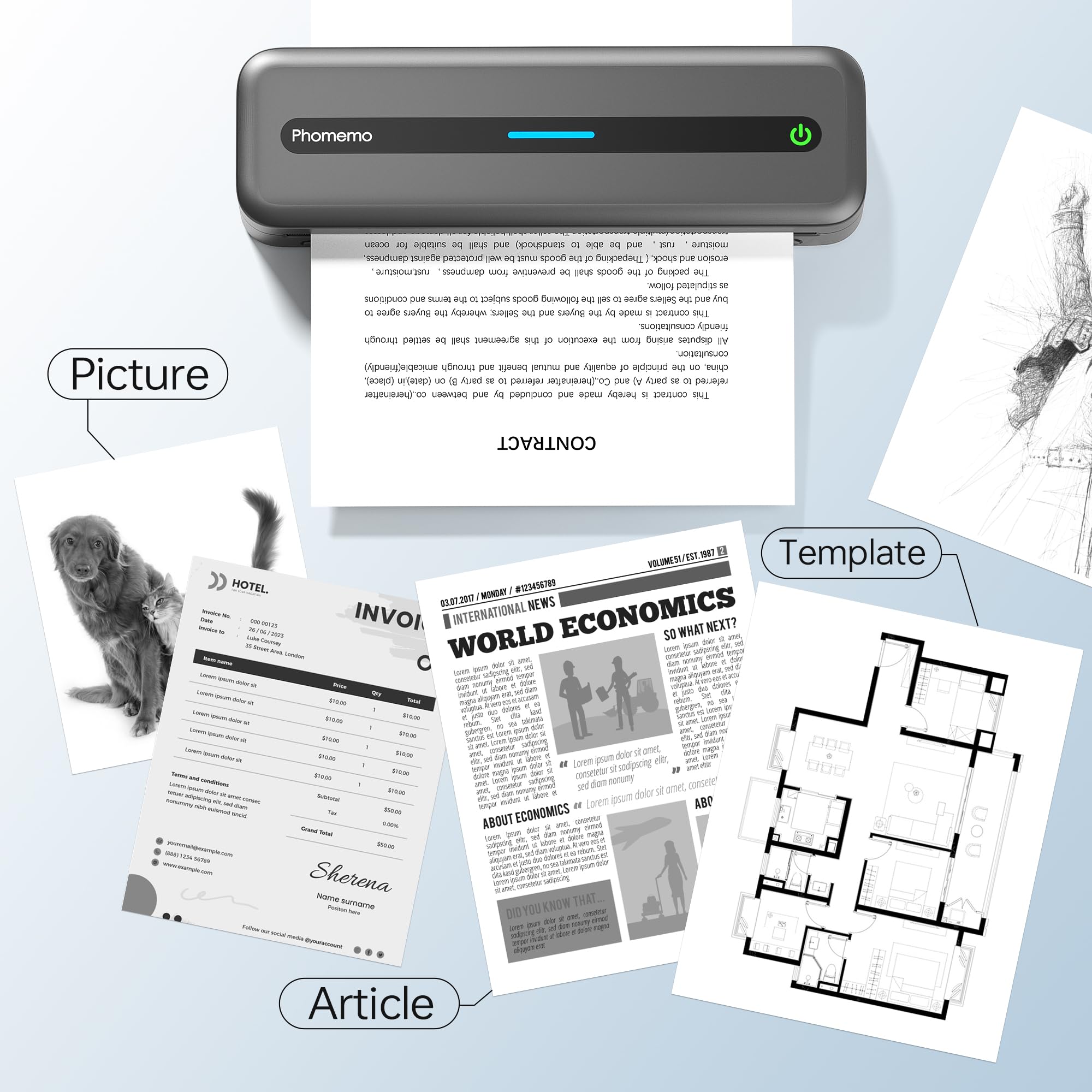 Foto 5 | Impresora Portátil Phomemo M832 Sin Tinta Térmica Bluetooth - Venta Internacional.