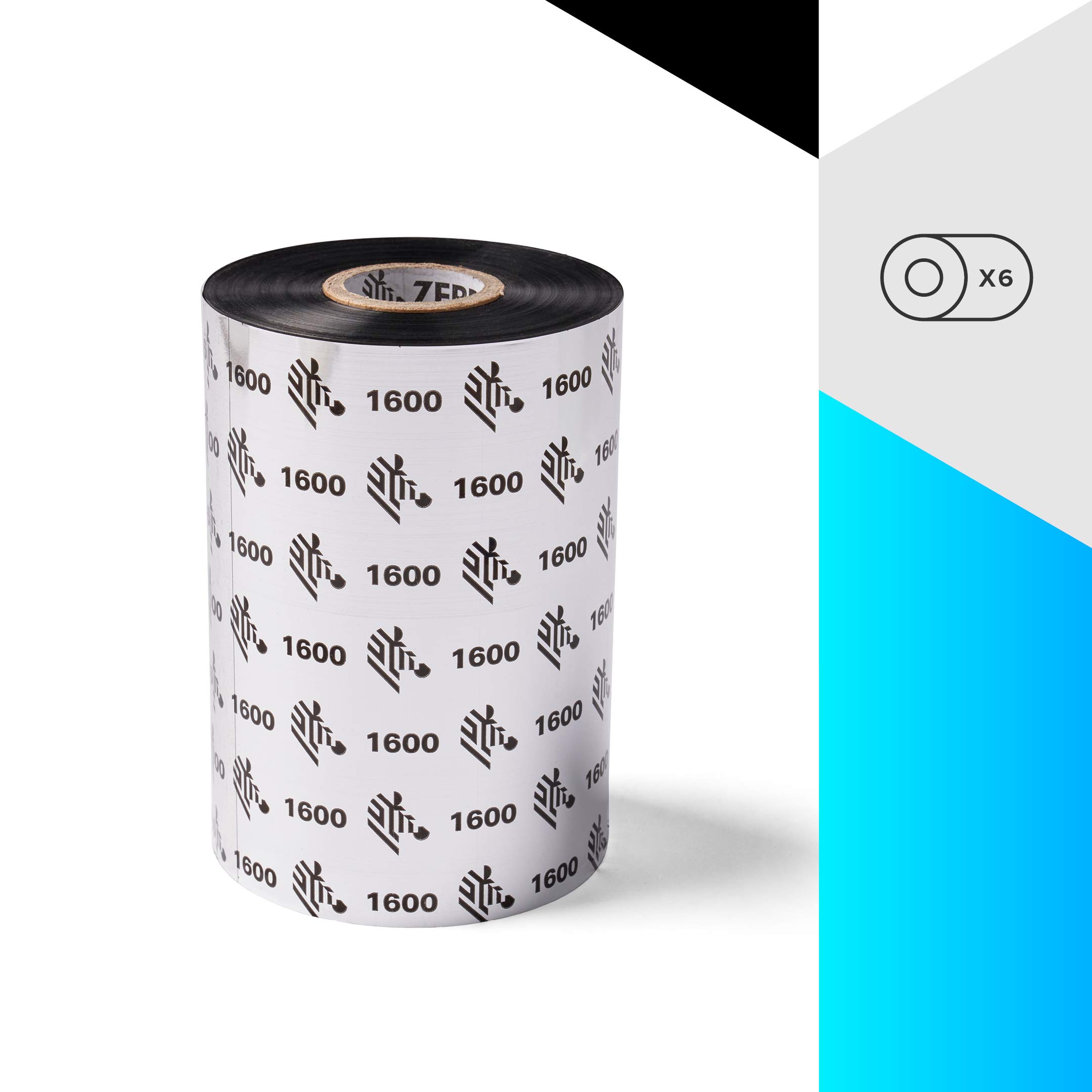 Foto 4 pulgar | Cinta Zebra Standard Black Wax Para Impresora Industrial 110 Mm - Venta Internacional.