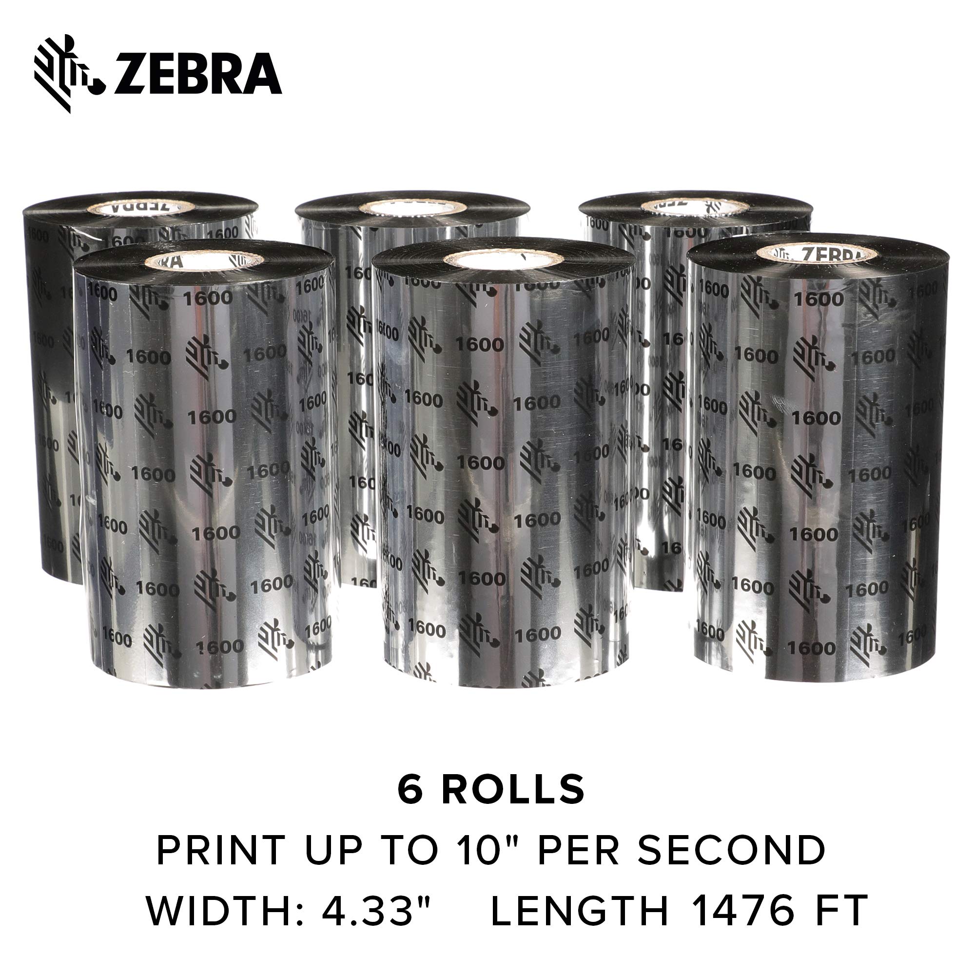 Foto 8 pulgar | Cinta Zebra Standard Black Wax Para Impresora Industrial 110 Mm - Venta Internacional.
