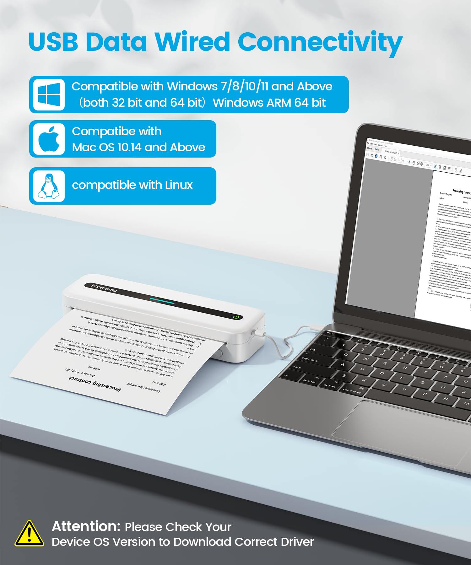 Foto 7 | Impresora Portátil Phomemo M832 Inalámbrica Térmica Sin Tinta - Venta Internacional.