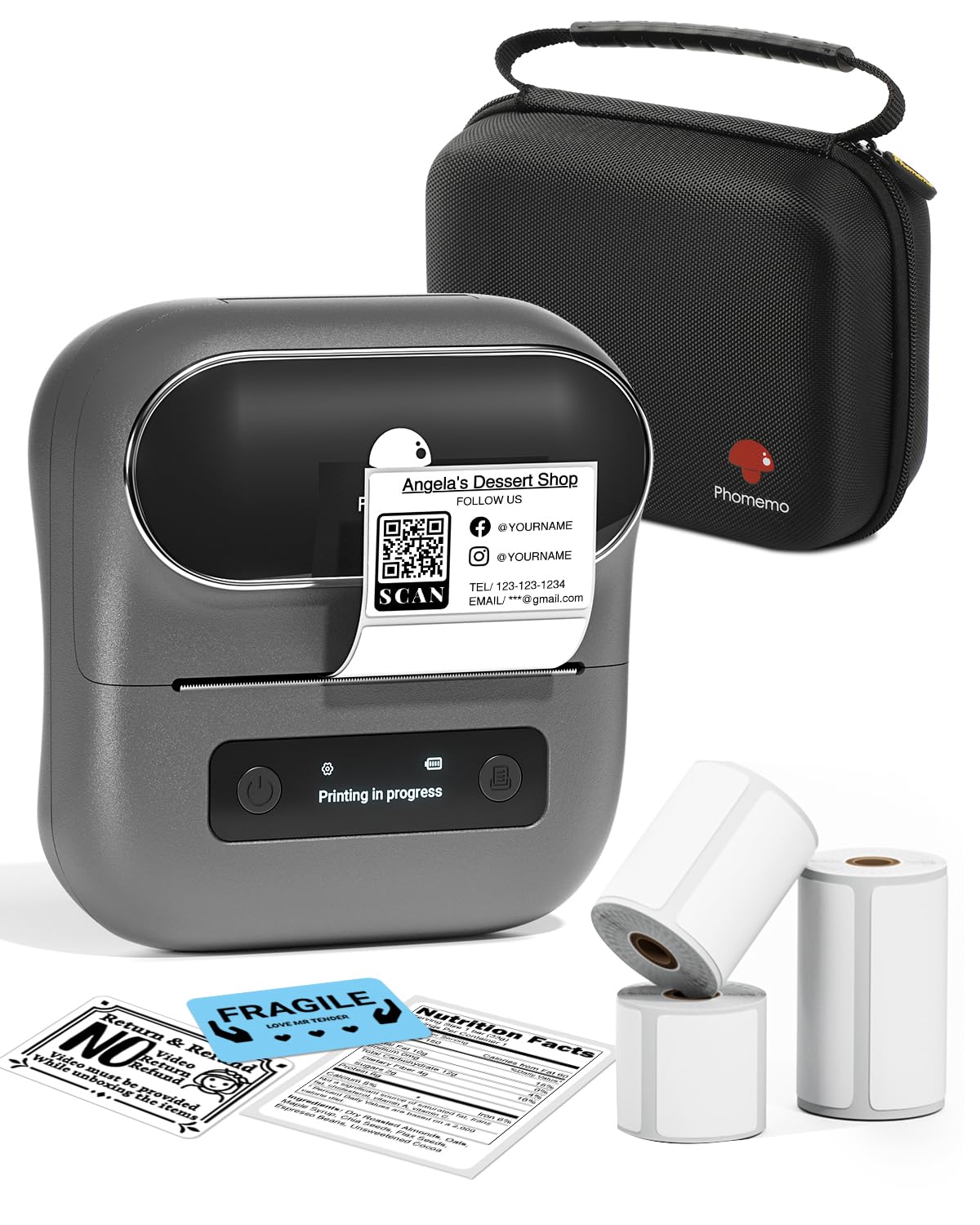 Foto 1 | Impresora De Etiquetas Phomemo M220 Thermal Bluetooth Para Oficina Doméstica - Venta Internacional.