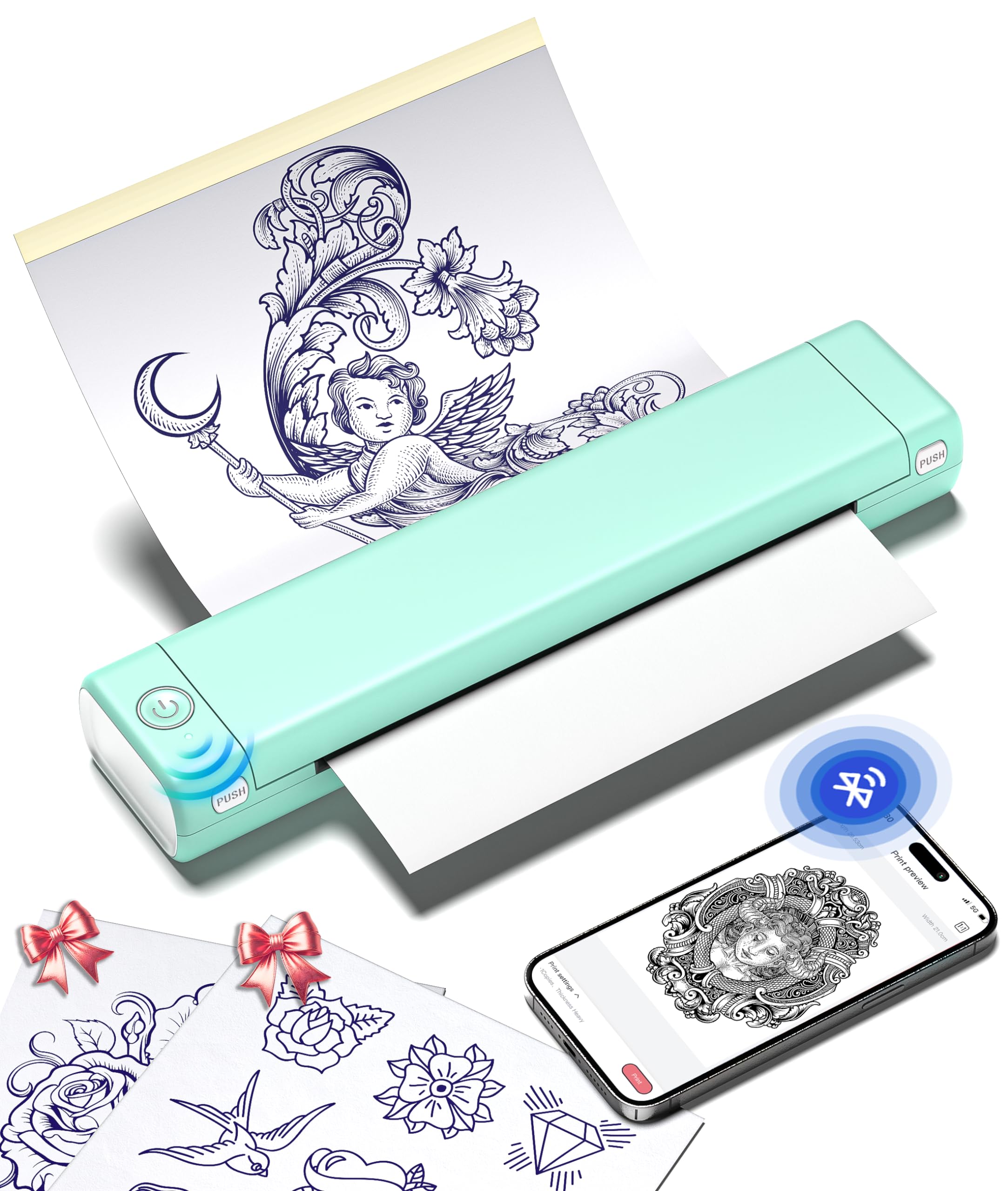 Impresora De Plantillas De Transferencia De Tatuajes Phomemo M08f Inalámbrica - Venta Internacional.