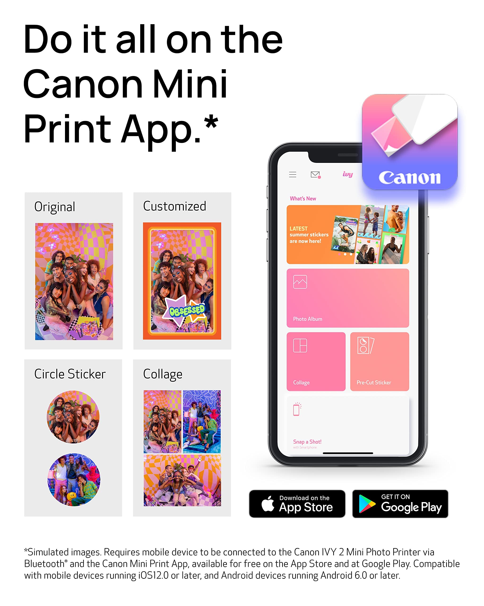 Foto 5 | Impresora Fotográfica Canon Ivy 2 Mini Print Ios Android Pure White - Venta Internacional.