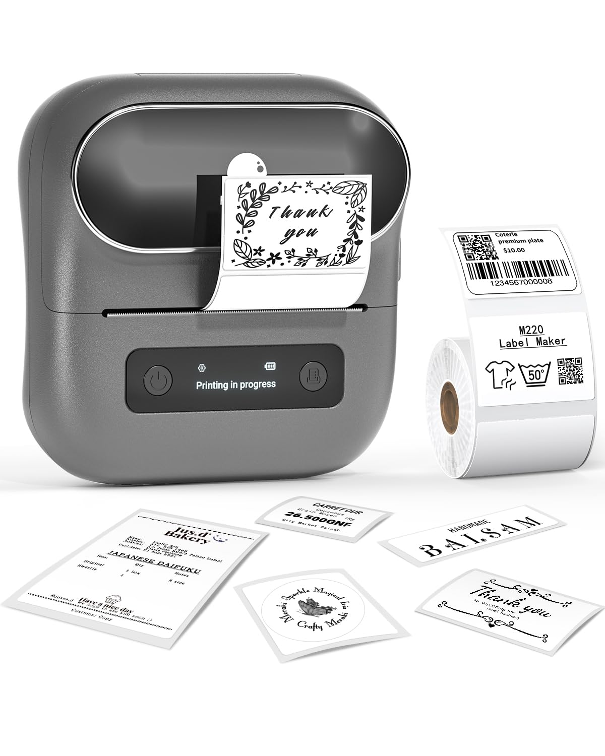 Foto 1 | Impresora De Códigos De Barras Bluetooth Label Maker Phomemo M220, Color Gris - Venta Internacional.
