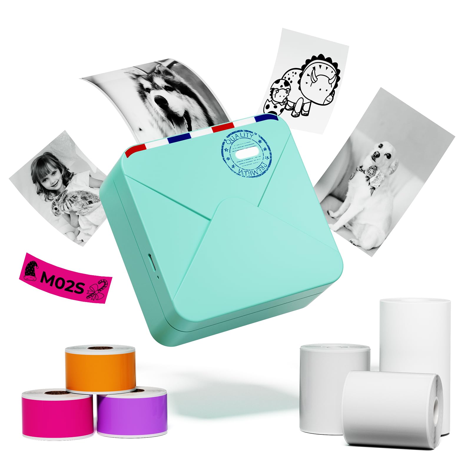 Impresora Mini Note Phomemo M02s 300 Dpi Bluetooth Con 6 Rollos - Venta Internacional.