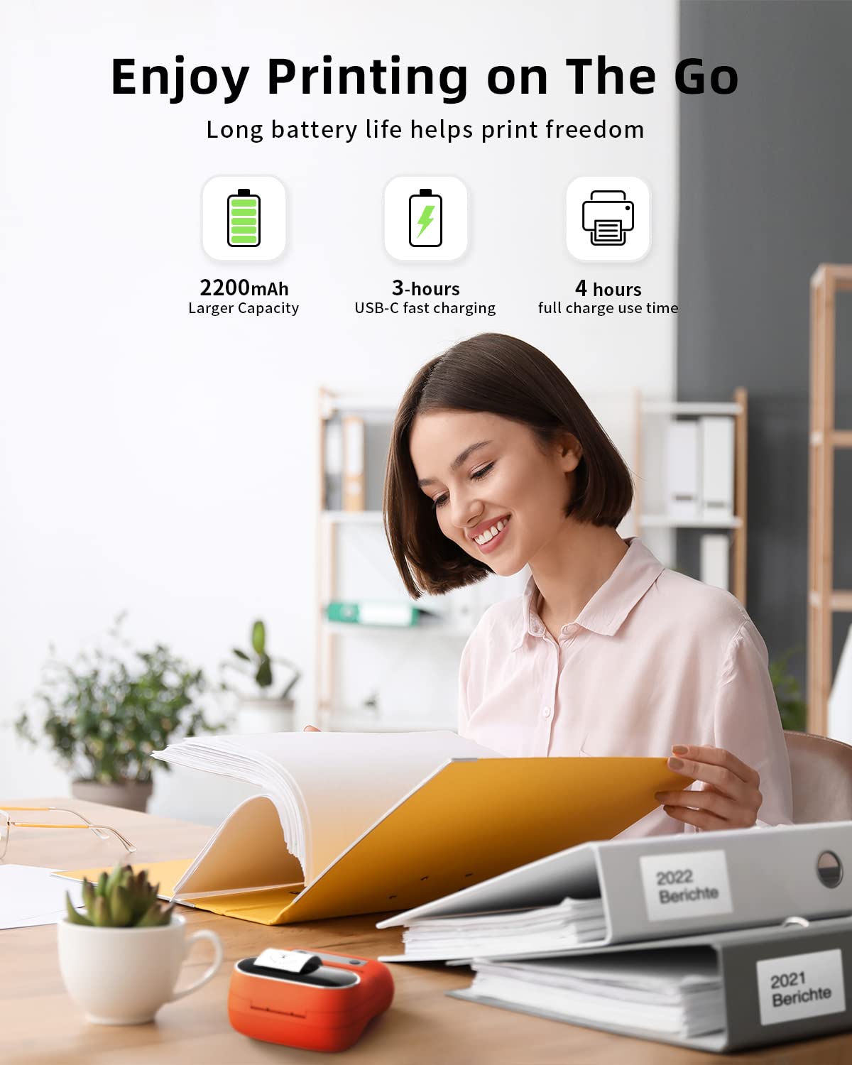 Foto 7 | Rotuladora Phomemo M220 Bluetooth Térmica Con 3 Etiquetas - Venta Internacional.