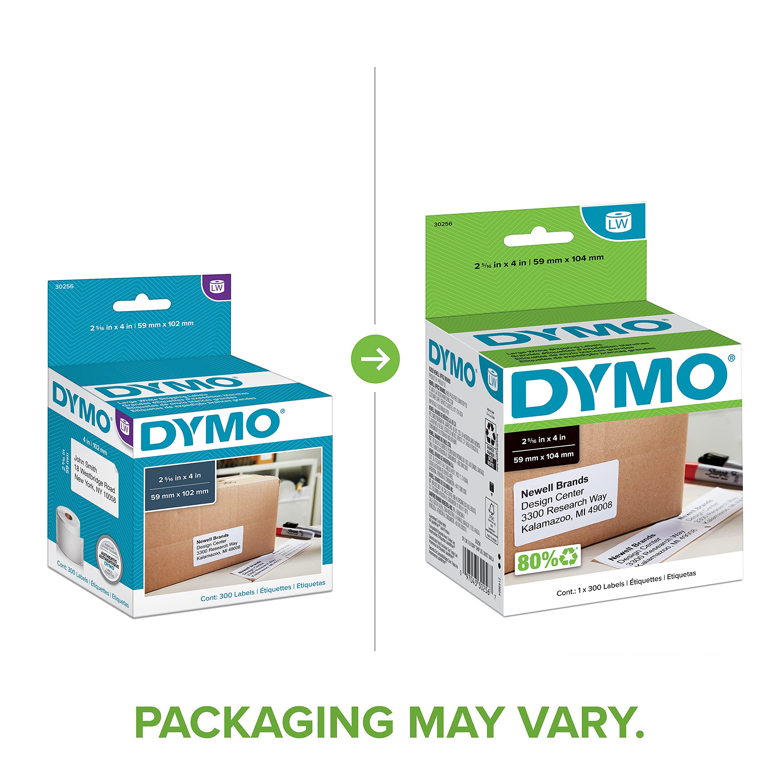 Foto 2 | Etiquetas De Envío Dymo Lw Para Impresoras Labelwriter, 300 Etiquetas - Venta Internacional.