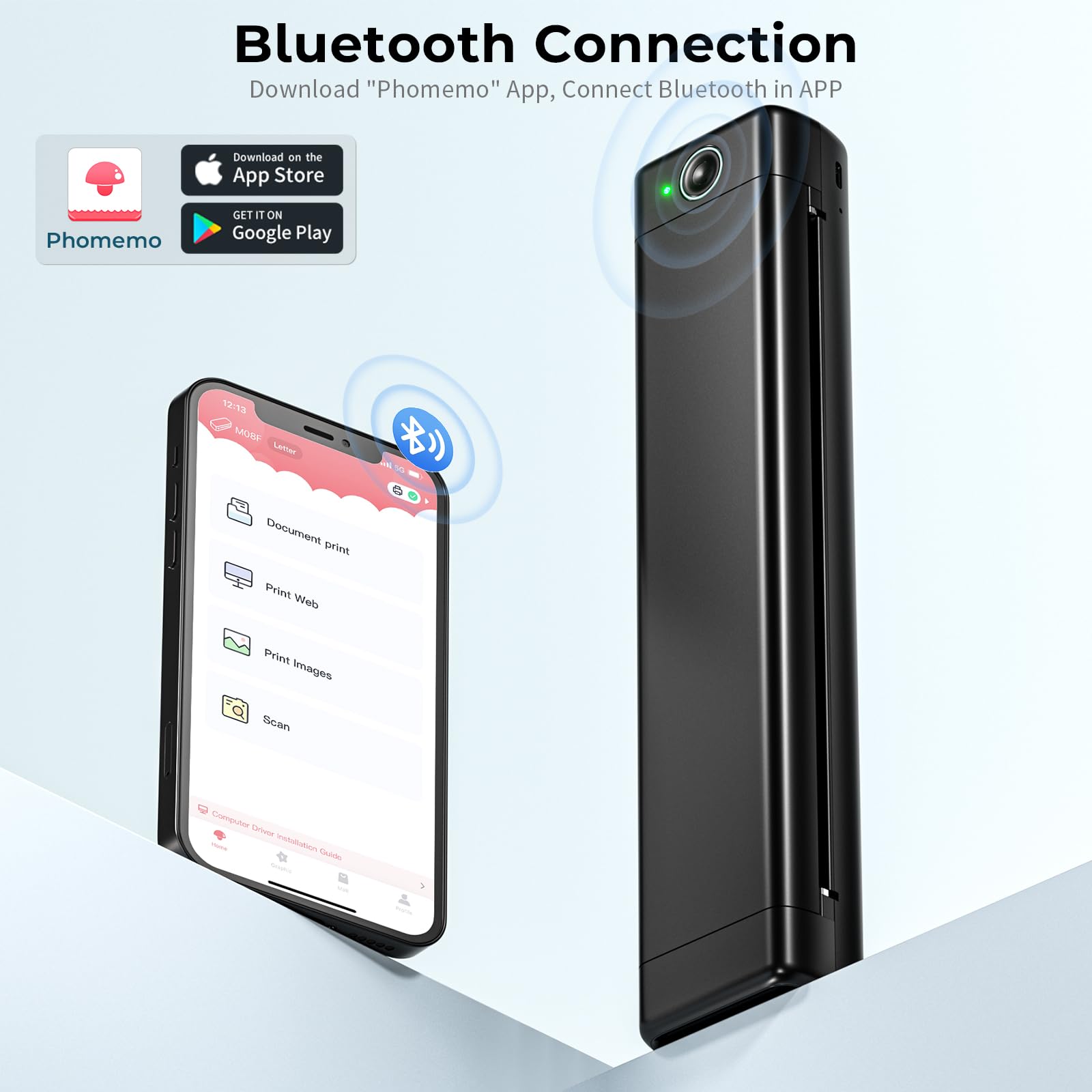 Foto 2 | Impresora Portátil Phomemo M08f Inalámbrica Bluetooth Térmica - Venta Internacional.