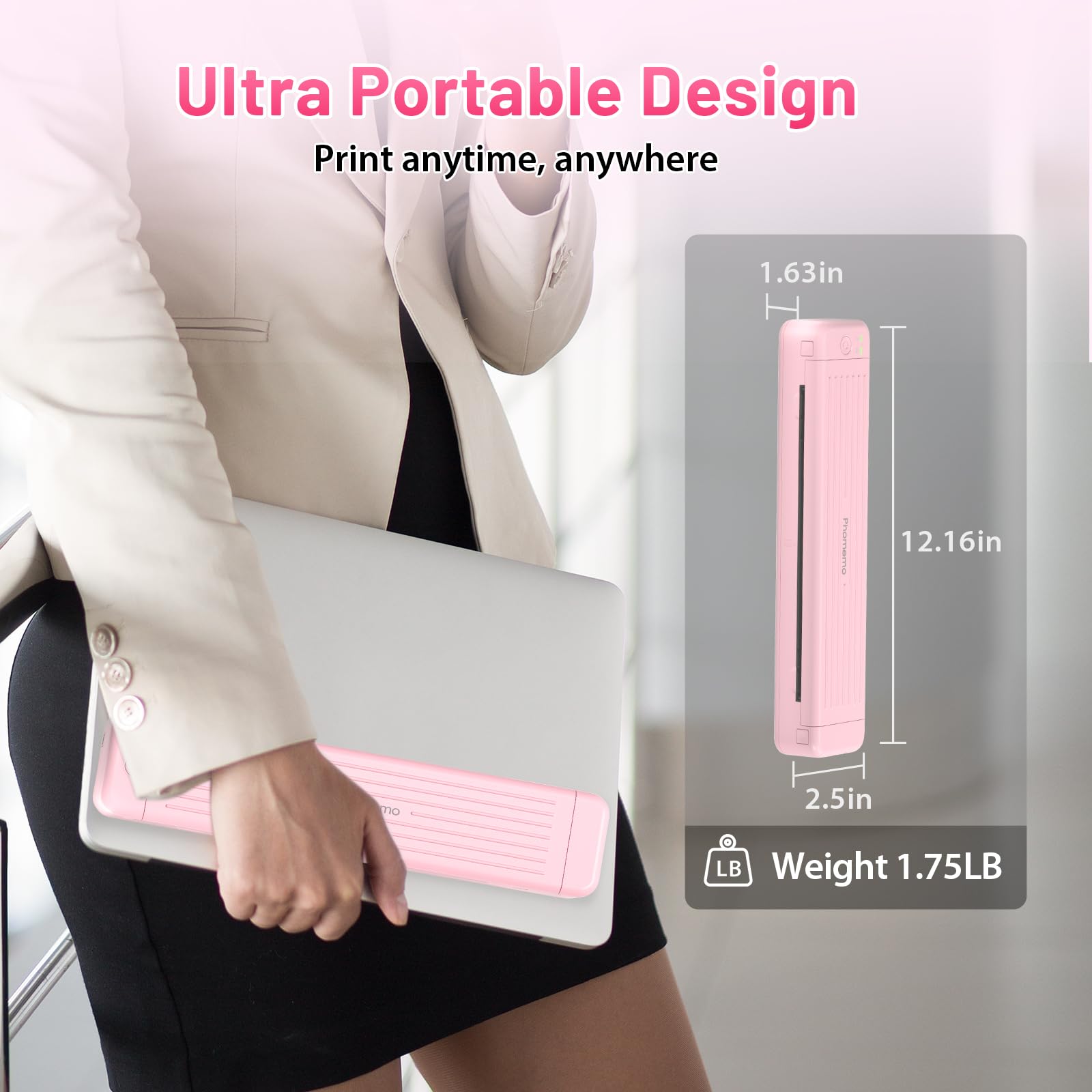 Foto 5 | Impresora Portátil Phomemo P831 Bluetooth Thermal Transfer - Venta Internacional.