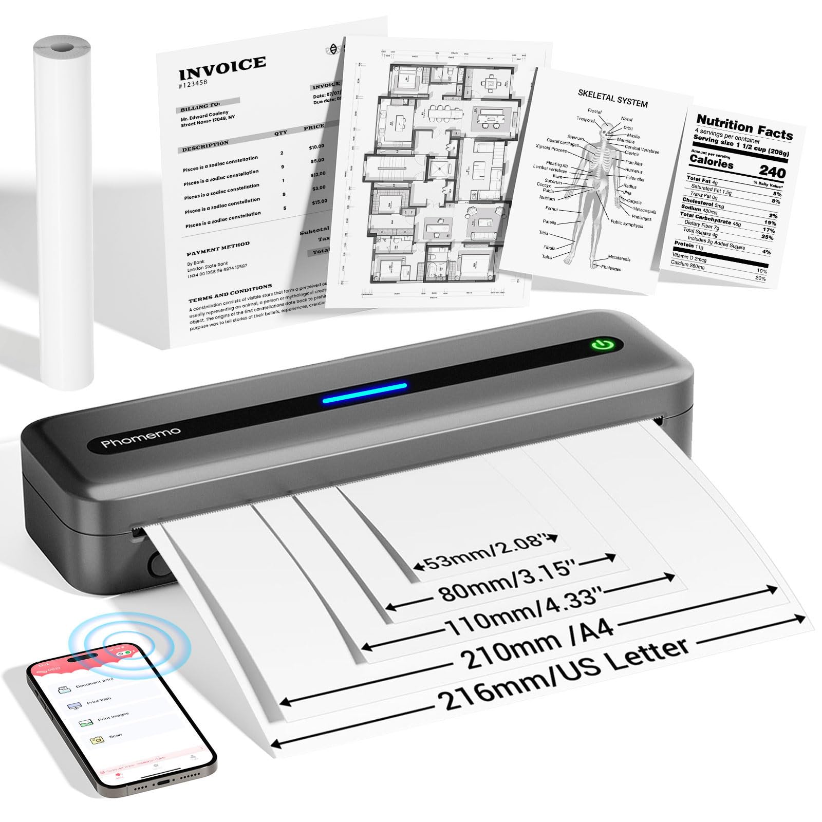 Impresora Portátil Phomemo M832 Bluetooth Inalámbrica Térmica - Venta Internacional.