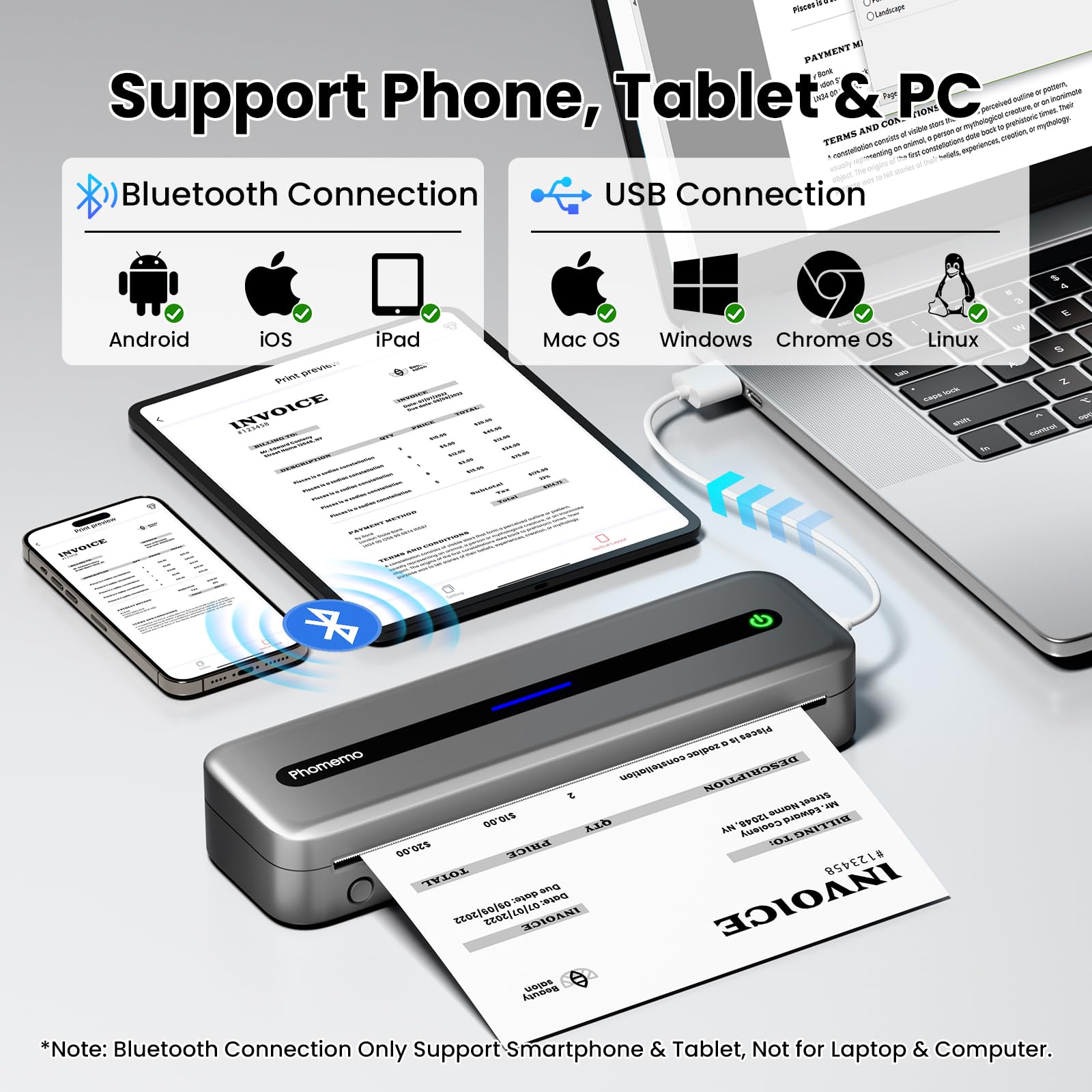 Foto 6 | Impresora Portátil Phomemo M832 Bluetooth Inalámbrica Térmica - Venta Internacional.