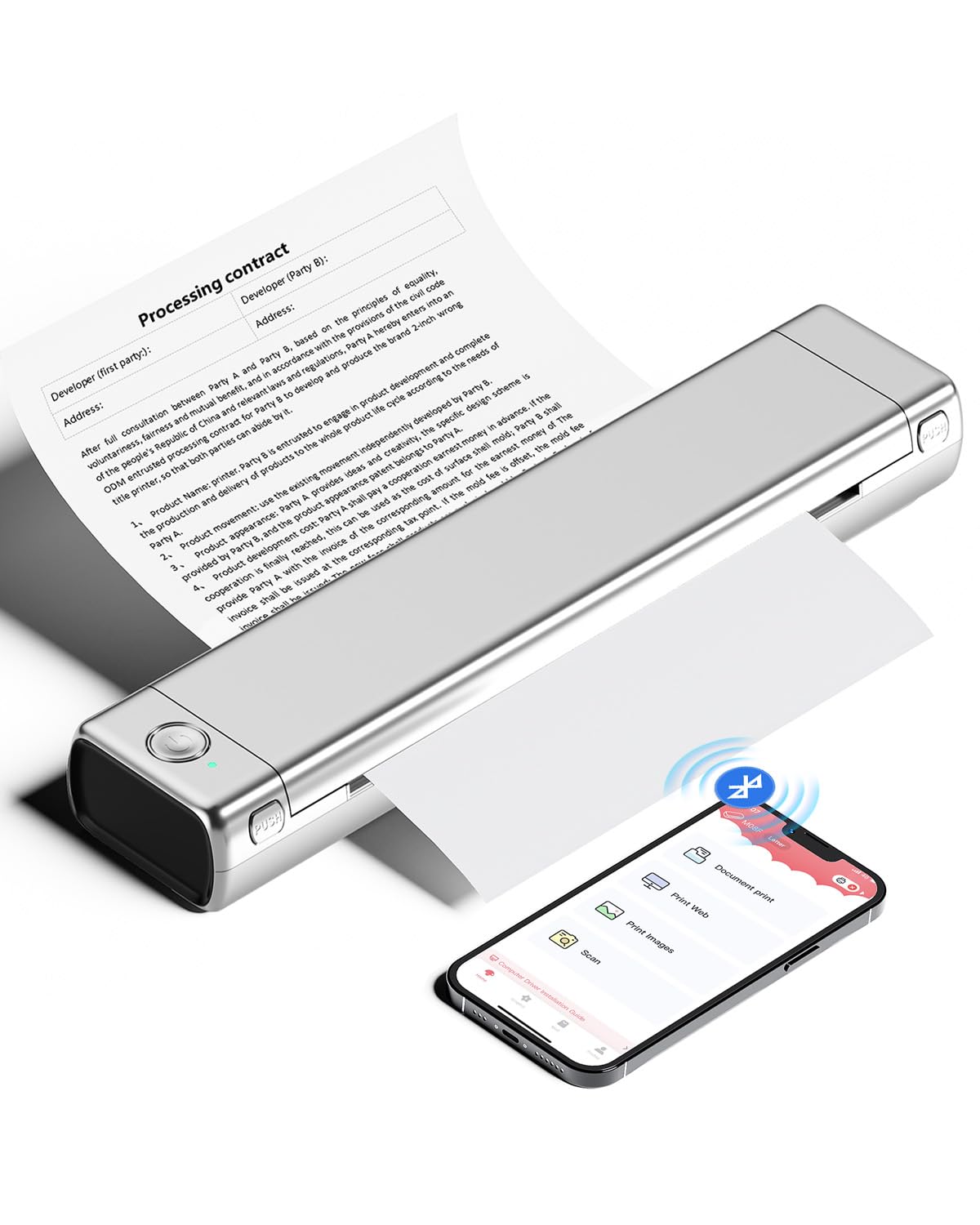 Foto 1 | Impresora Portátil Phomemo M08f Inalámbrica Bluetooth Sin Tinta - Venta Internacional.