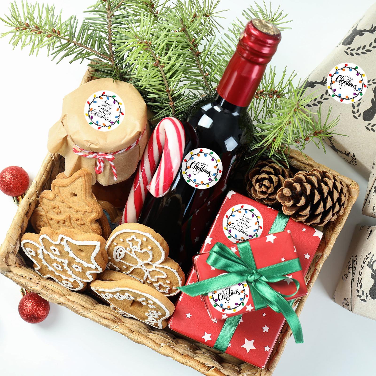 Foto 5 pulgar | Etiquetas Térmicas Whaline, Bombillas Navideñas E Invernales, 500 Unidades, 5 Cm - Venta Internacional.