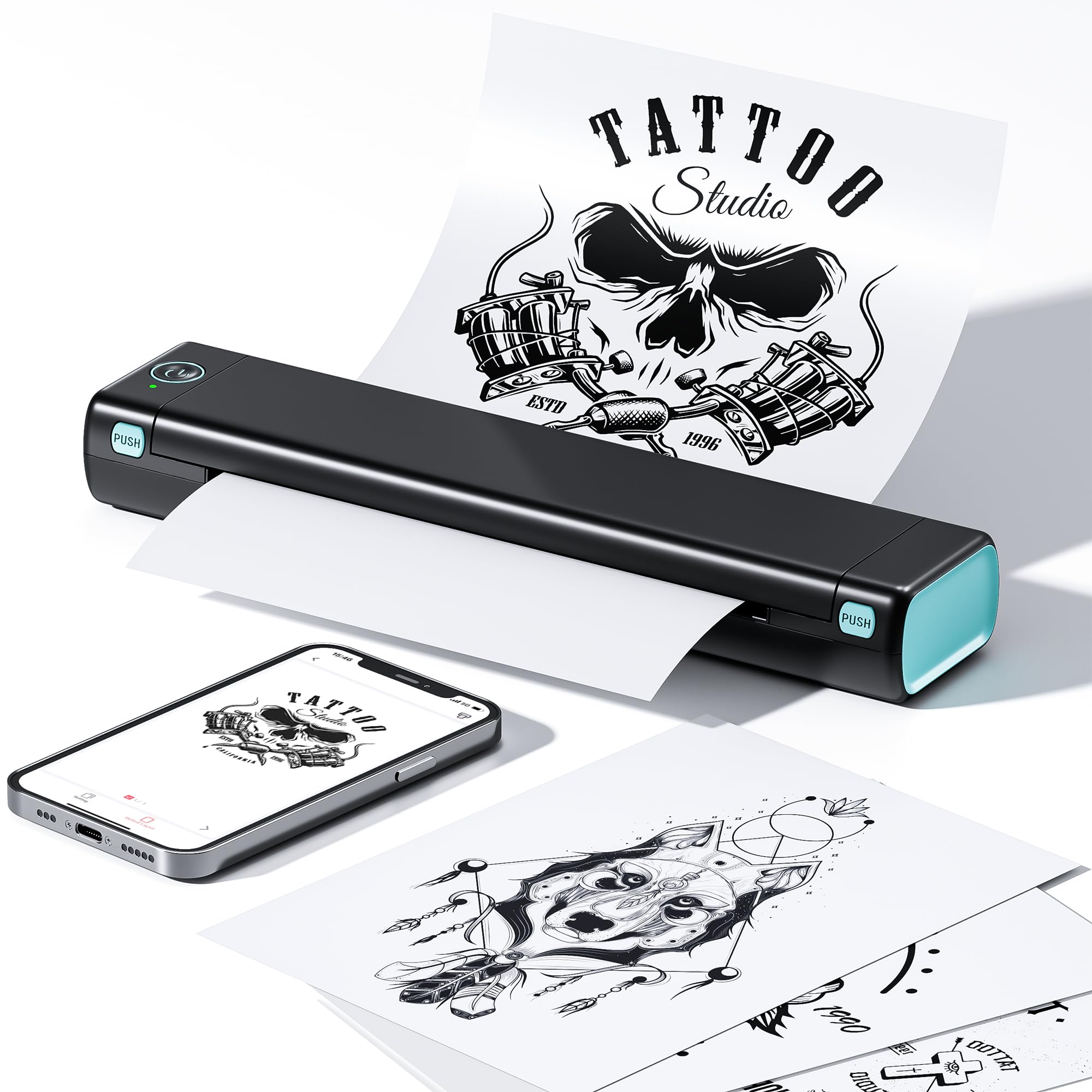 Foto 1 | Máquina De Plantillas De Tatuaje Phomemo M08f Inalámbrica Térmica A4 - Venta Internacional.