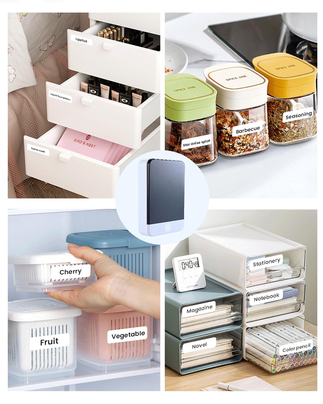 Foto 7 | Label Maker Vretti Hp6-c Con Cinta Adhesiva, Bluetooth, Color Blanco - Venta Internacional.