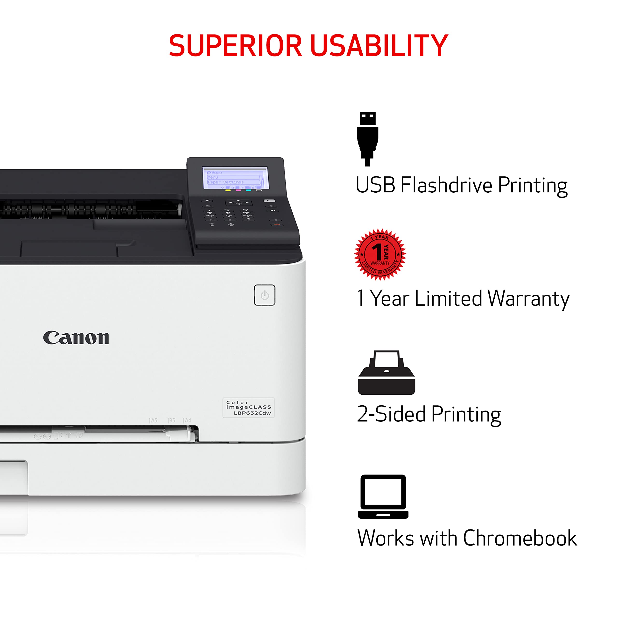 Foto 5 | Impresora Canon Color Imageclass Lbp632cdw Inalámbrica 22 Ppm - Venta Internacional.