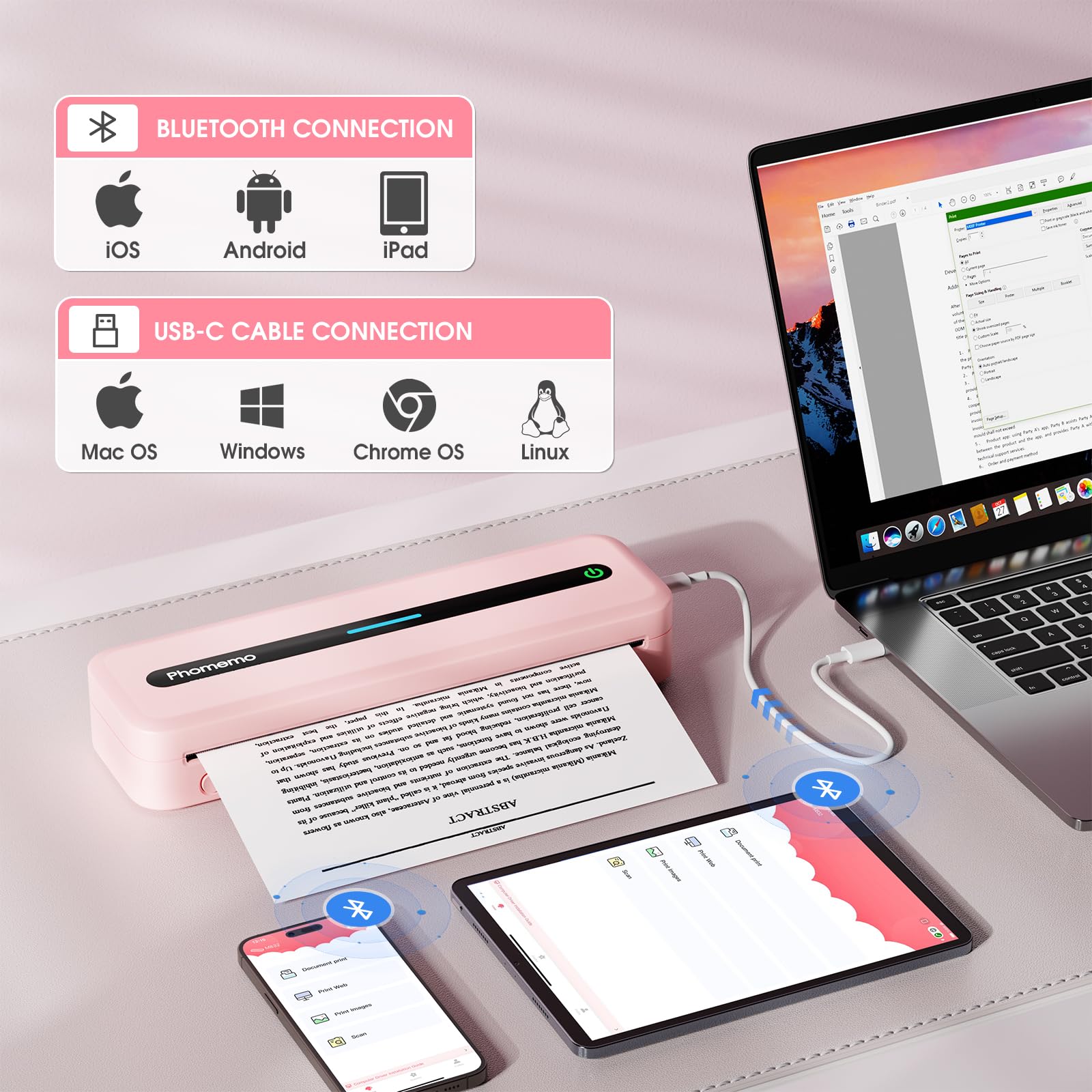 Foto 4 pulgar | Impresora Portátil Phomemo M832 Inalámbrica Térmica Con Bluetooth - Venta Internacional.