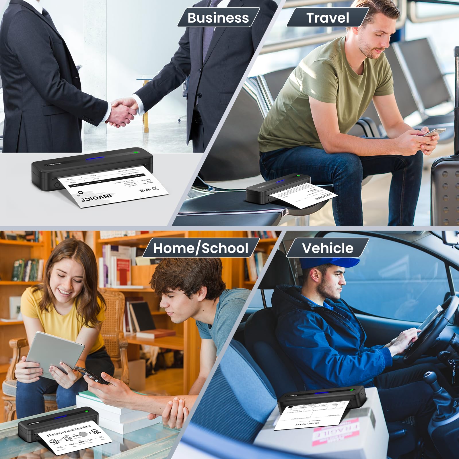 Foto 2 | Impresora Portátil Phomemo M832 Bluetooth Térmica Con Papelera - Venta Internacional.
