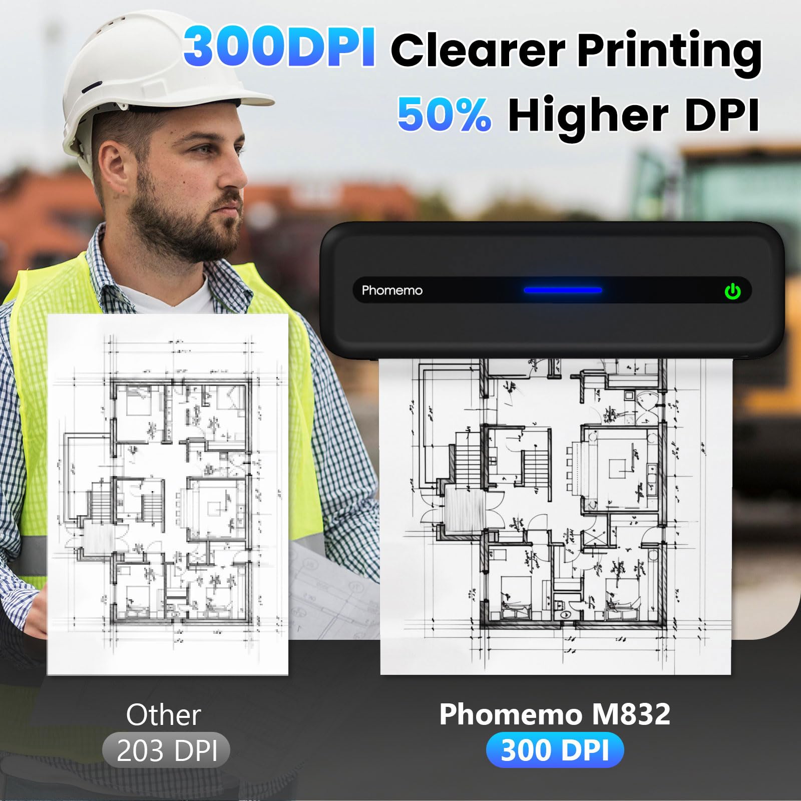 Foto 6 | Impresora Portátil Phomemo M832 Bluetooth Térmica Con Papelera - Venta Internacional.