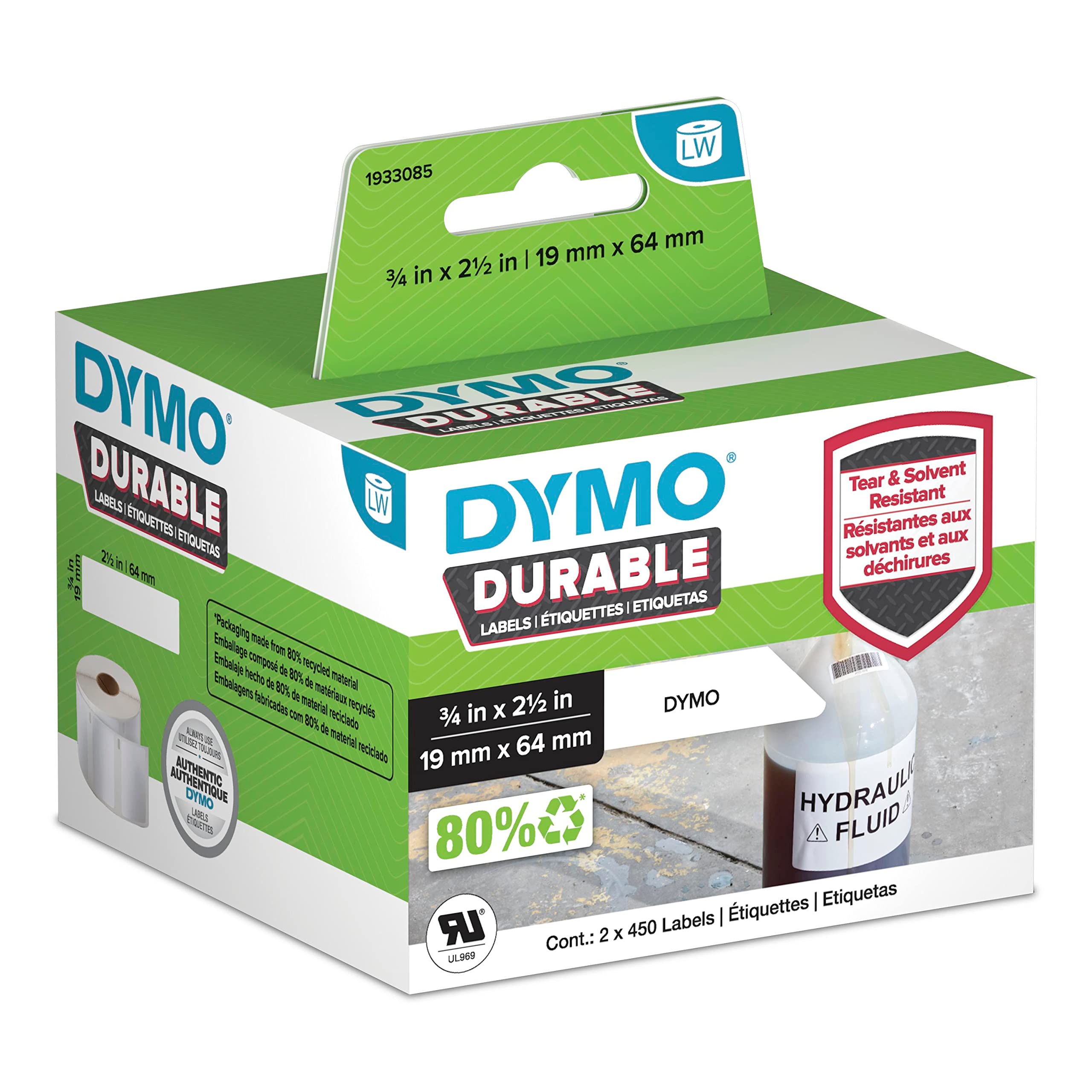 Foto 3 pulgar | Etiquetas Industriales Dymo Lw Durable Para Impresoras Labelwriter - Venta Internacional.