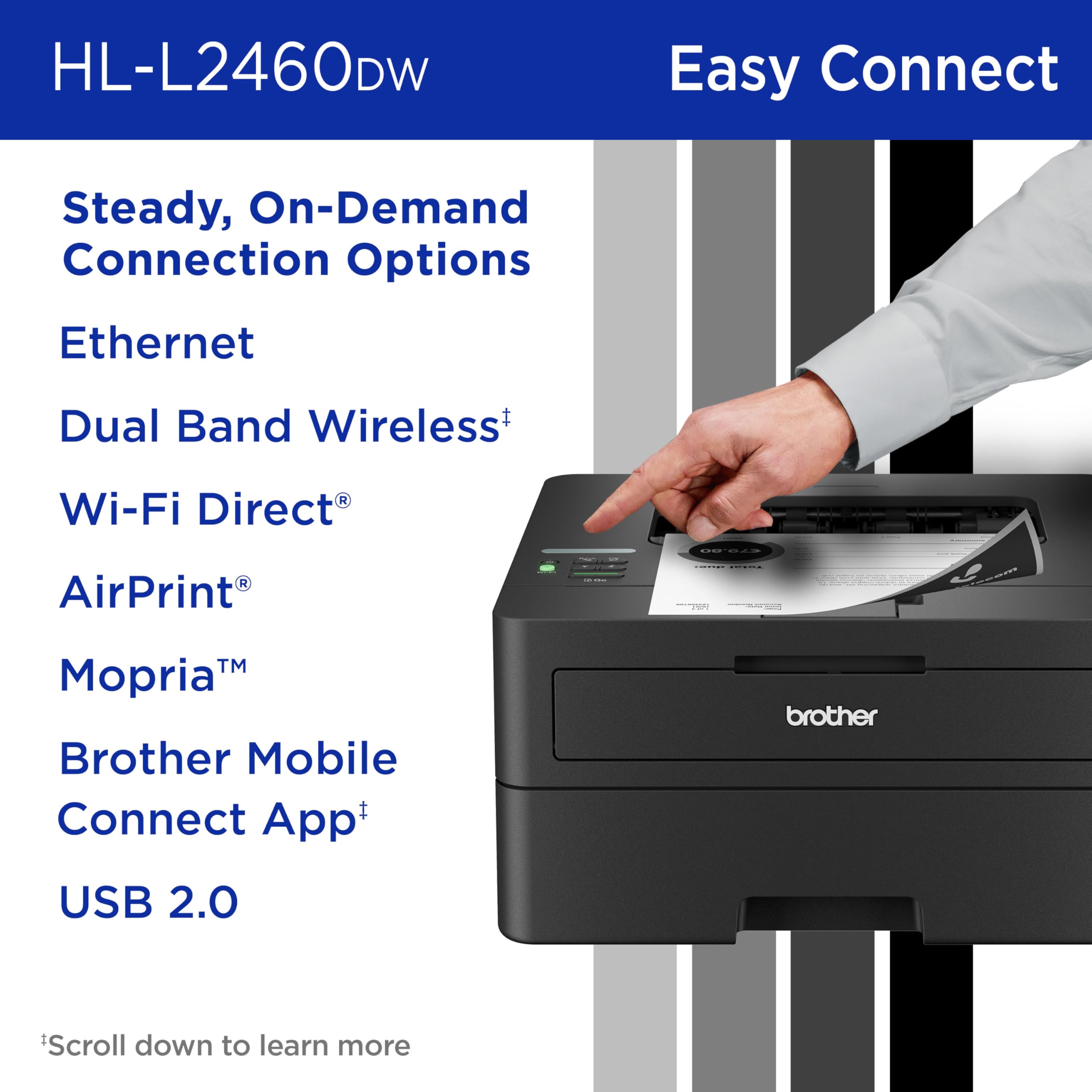 Foto 6 pulgar | Impresora Brother Hl-l2460dw Inalámbrica Compacta Monocromática - Venta Internacional