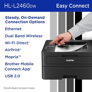 Foto 5 | Impresora Brother Hl-l2460dw Inalámbrica Compacta Monocromática - Venta Internacional