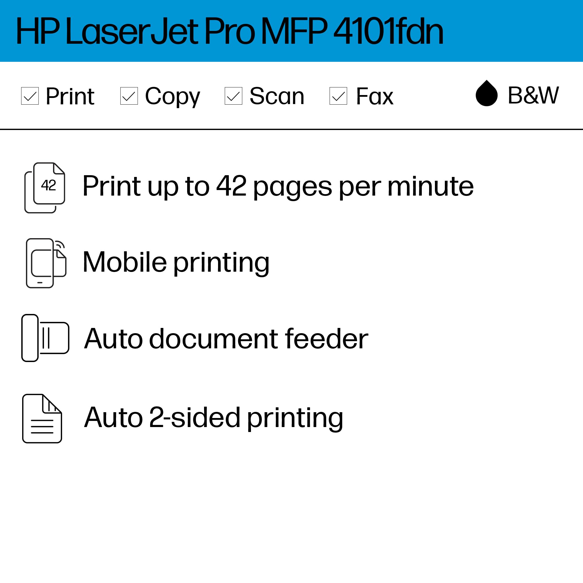 Foto 3 pulgar | Impresora HP Laserjet Pro Mfp 4101fdn Imprimir Escanear Copiar Fax - Venta Internacional