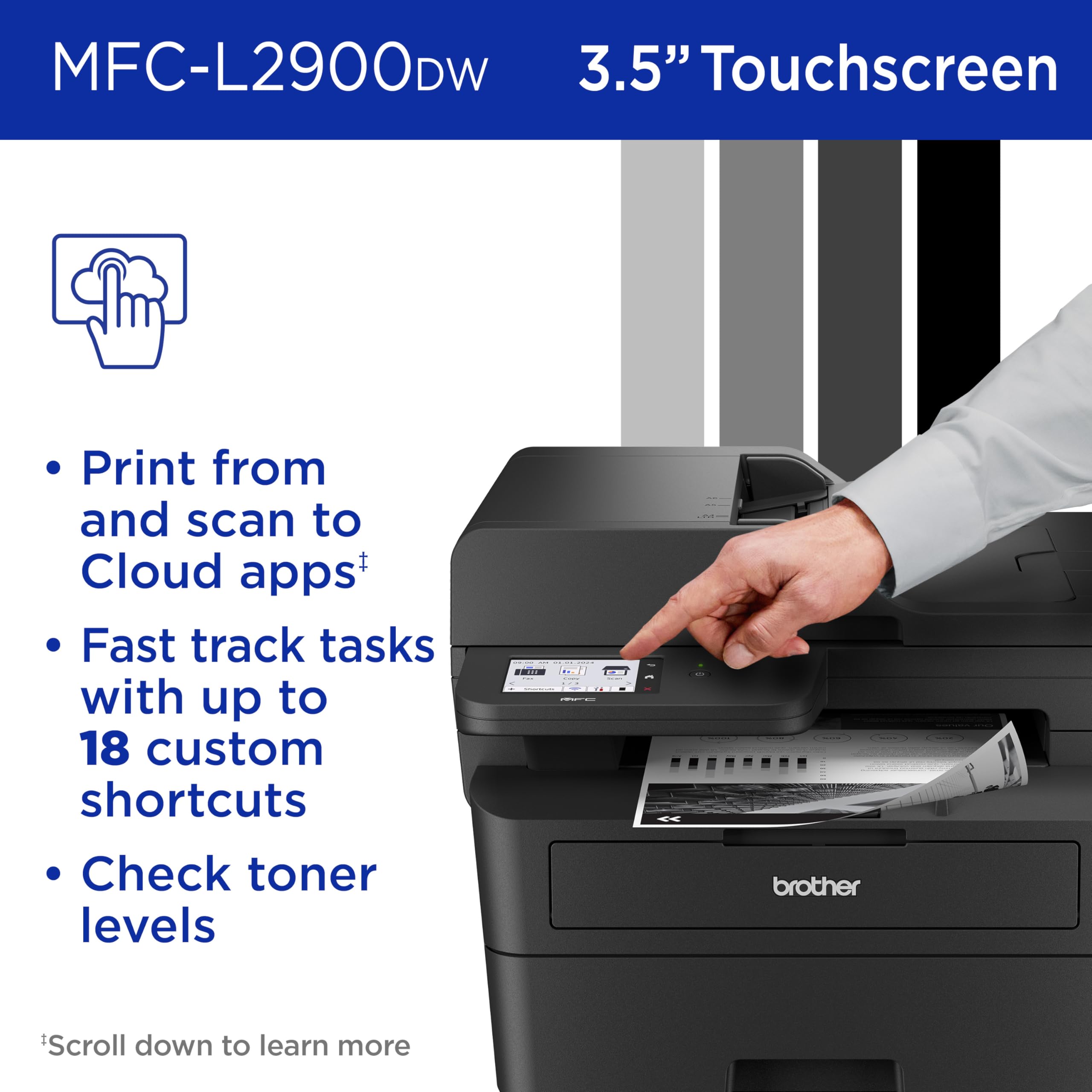 Foto 5 | Impresora Brother Mfc-l2900dw Inalámbrica Compacta Monocromática - Venta Internacional.