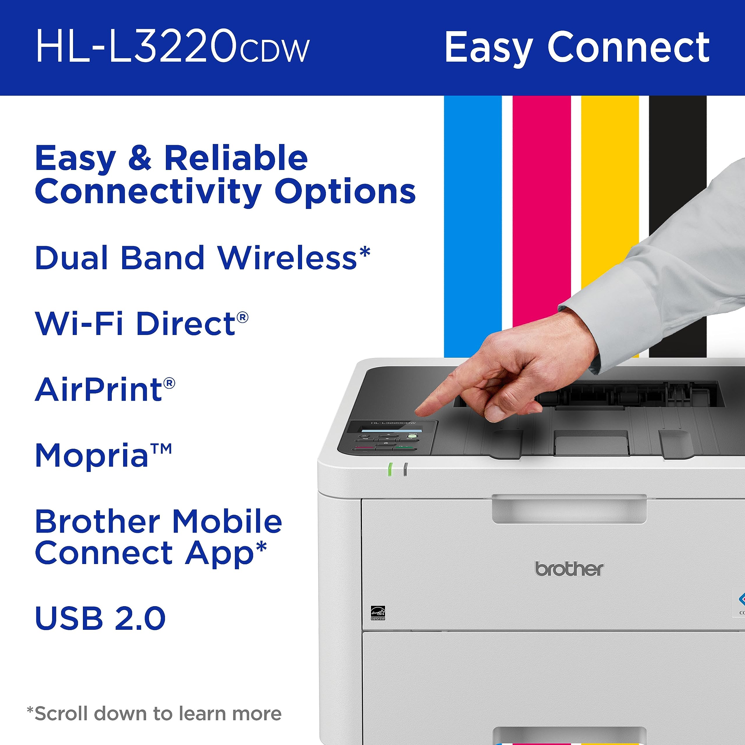 Foto 5 | Impresora Láser Color Compacta Inalámbrica Brother Hl-l3220cdw - Venta Internacional.