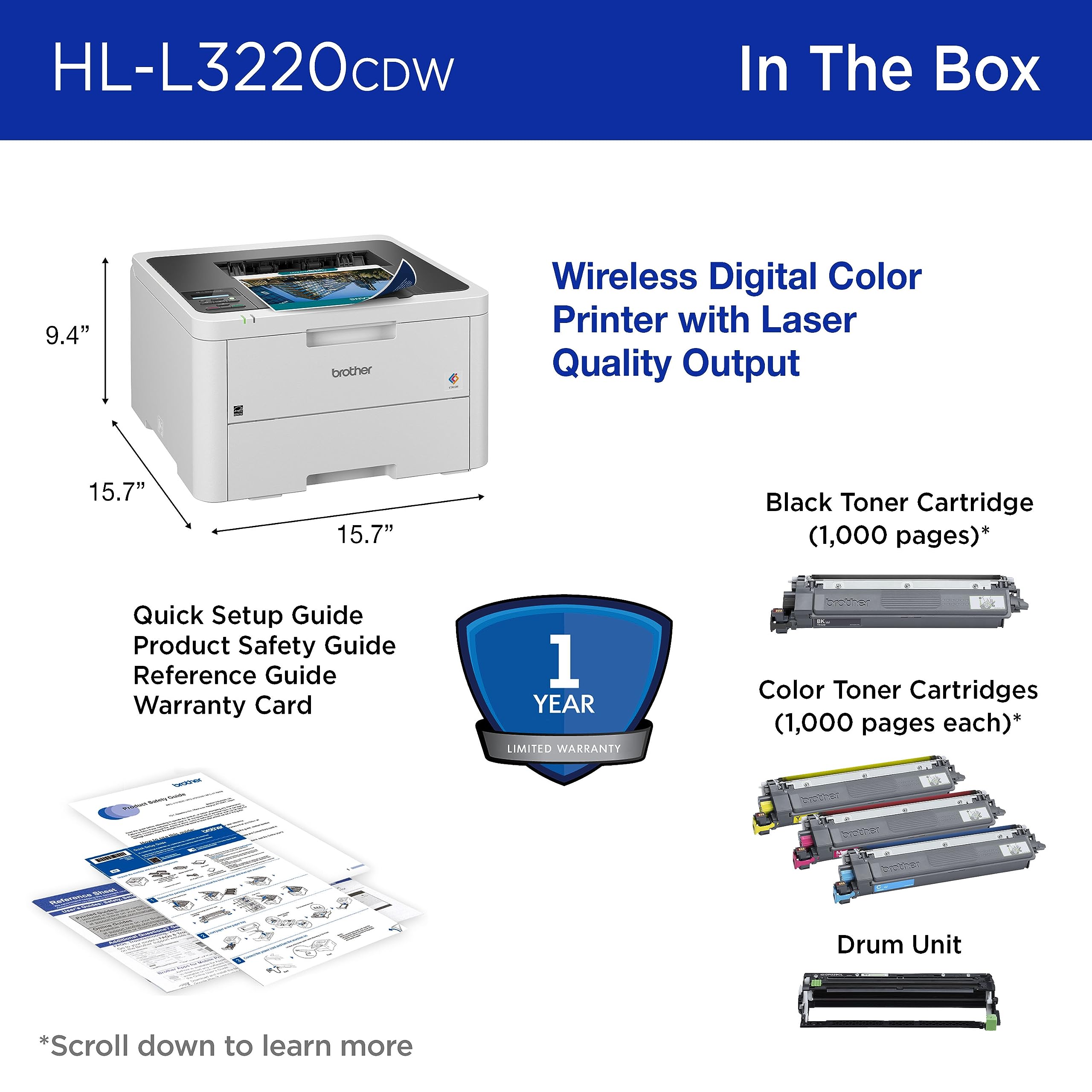Foto 7 pulgar | Impresora Láser Color Compacta Inalámbrica Brother Hl-l3220cdw - Venta Internacional.