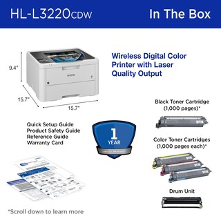Foto 6 | Impresora Láser Color Compacta Inalámbrica Brother Hl-l3220cdw - Venta Internacional.