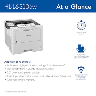 Foto 7 | Impresora Láser Monocromática Brother HL-L6310DW - Venta Internacional
