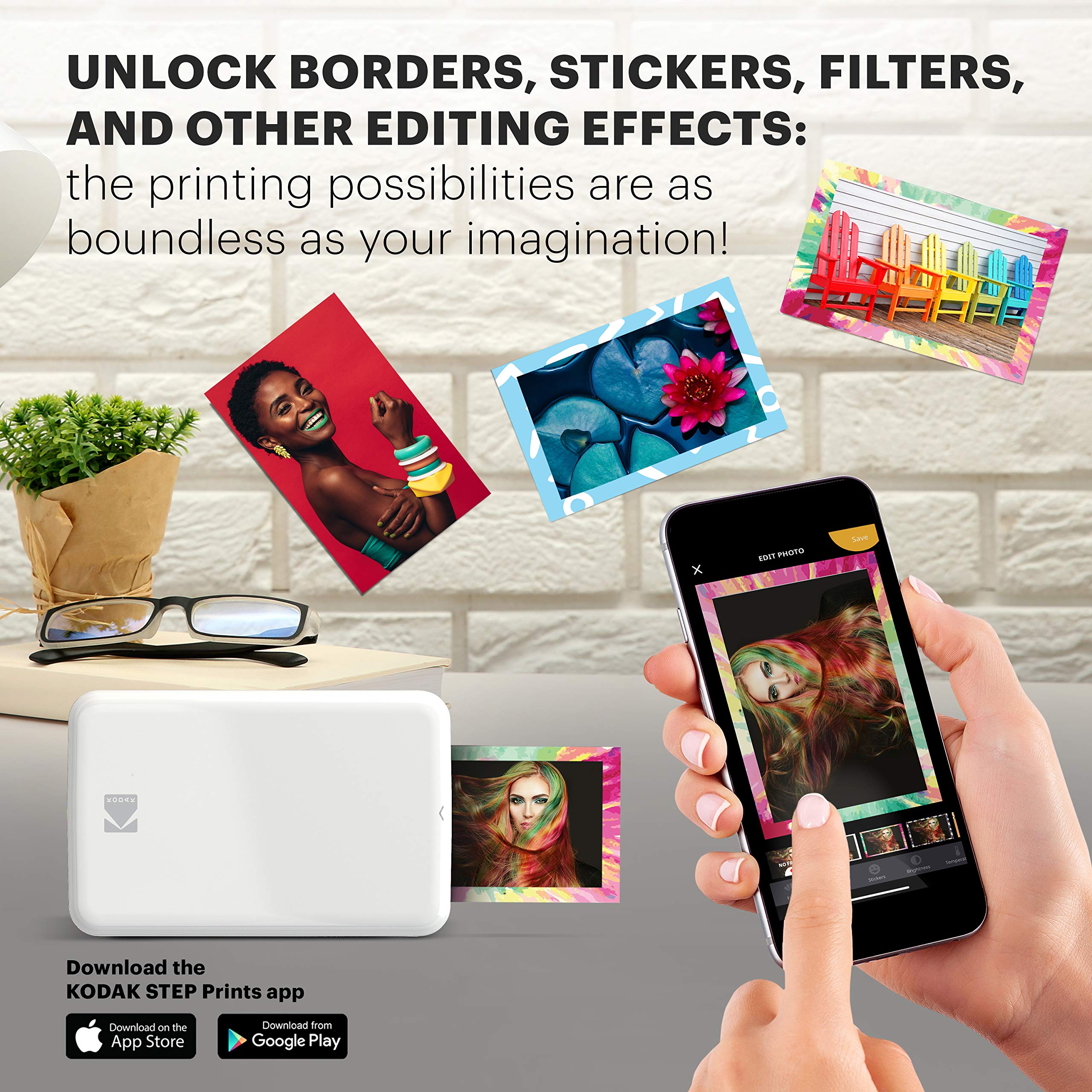 Foto 4 | Impresora Fotográfica Móvil Inalámbrica Kodak Step con Zink Tech White - Venta Internacional