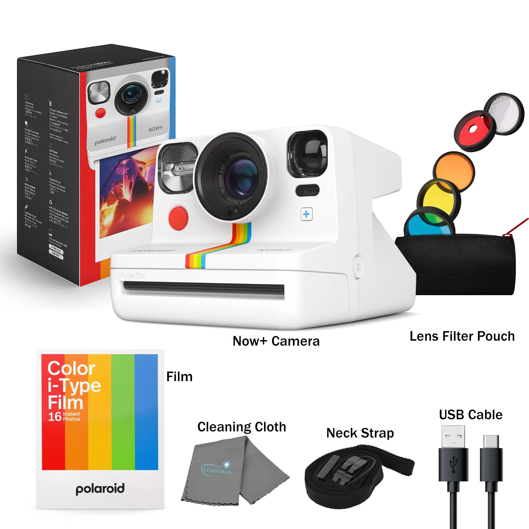 Foto 3 pulgar | Cámara Instantánea Polaroid Now+ Gen 2 Bluetooth Blanca - Venta Internacional.